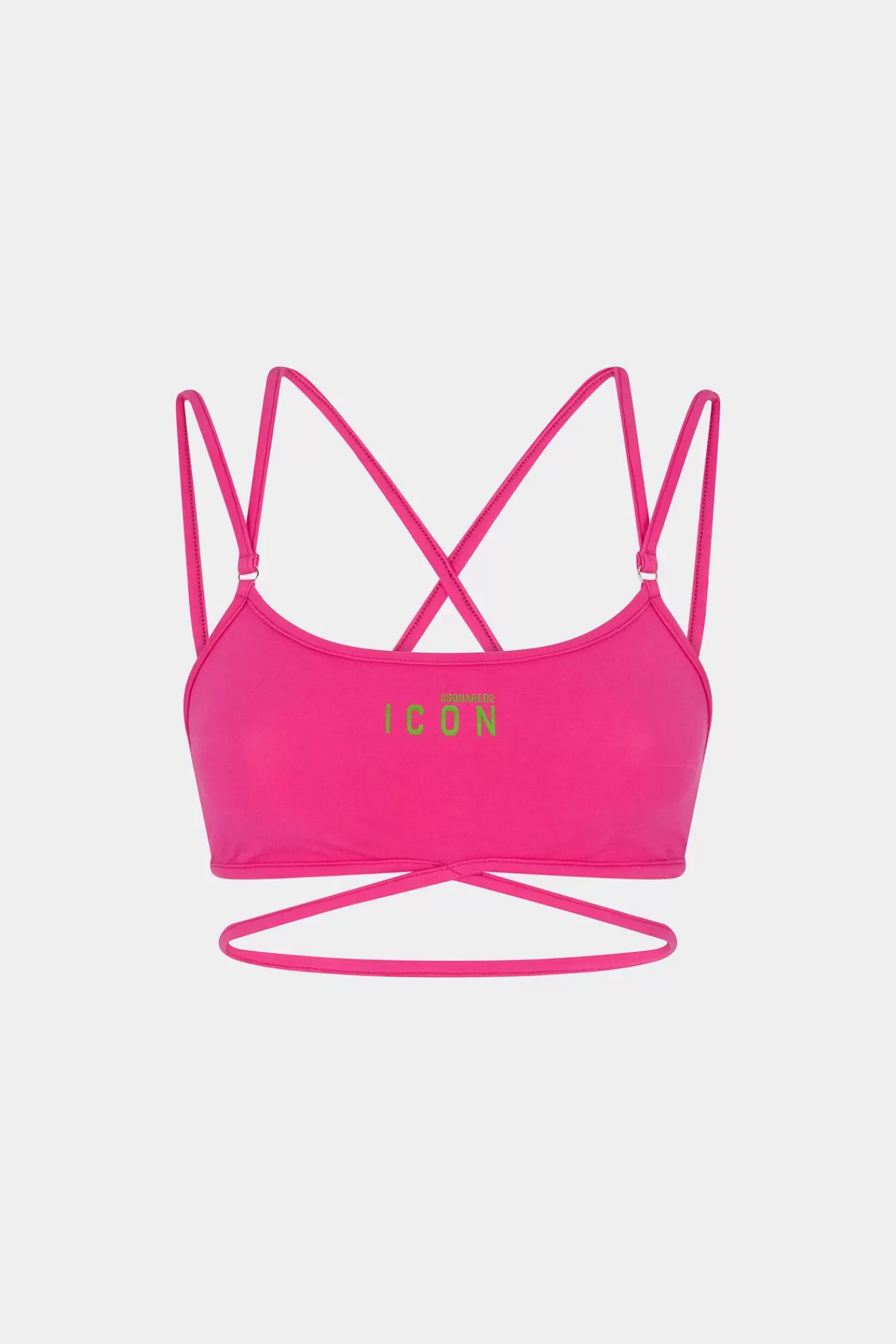 Ondergoed^Dsquared2 Iconische Bandeau-Sportbeha Fuxia/Groen