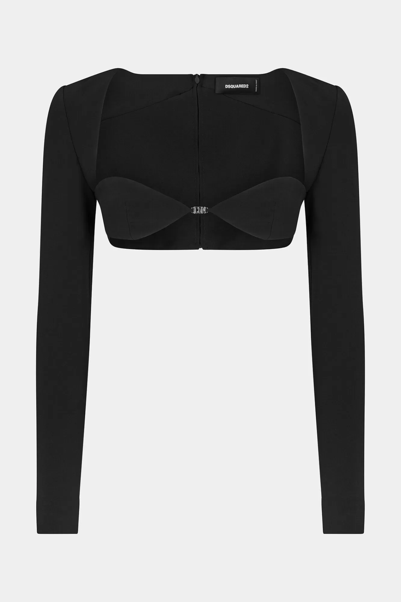 Tops En T-Shirts^Dsquared2 Iconische Crop Top Met Lange Mouwen Zwart