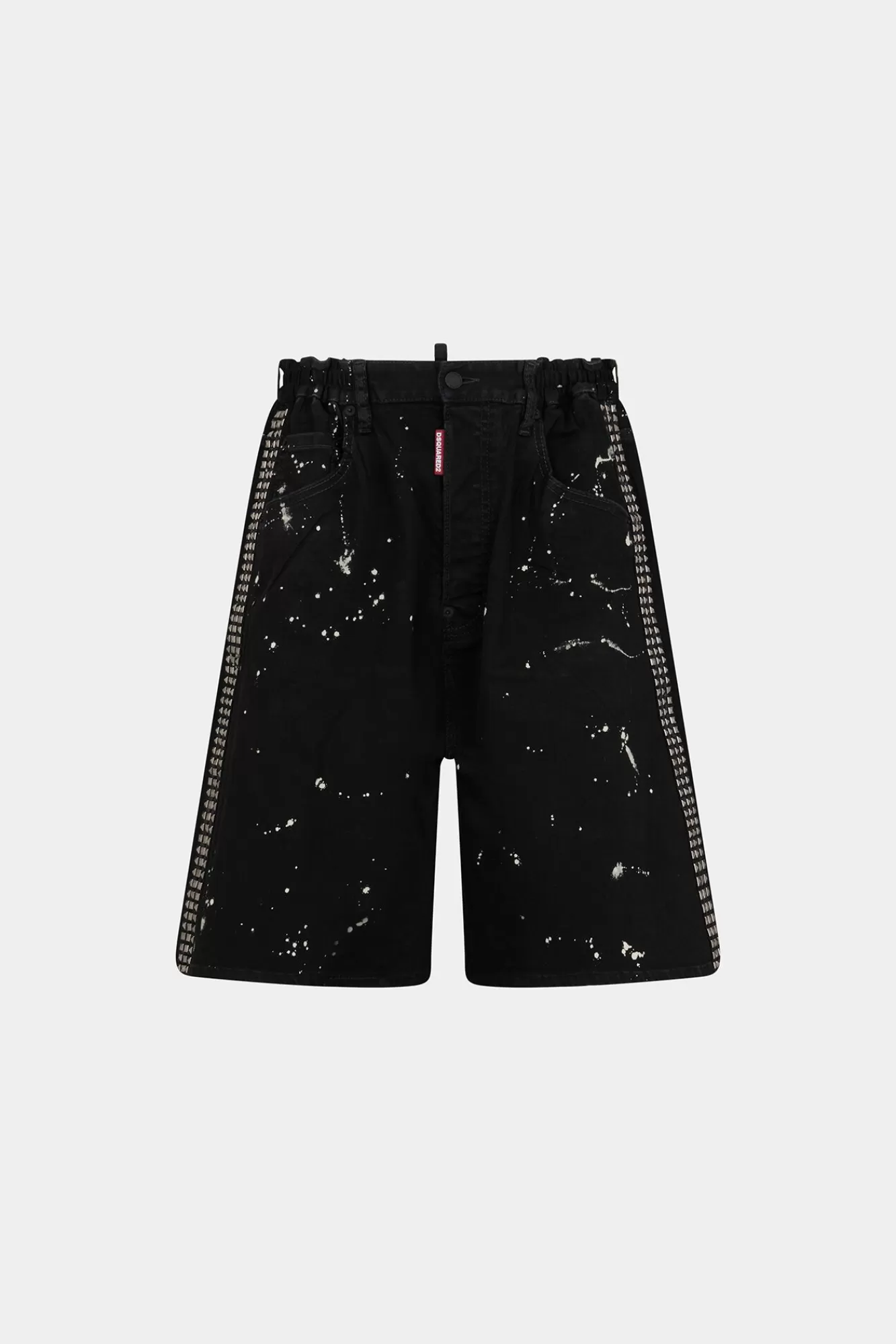 Co-Orden^Dsquared2 Iconische E Denim Short Met Melkachtige Wassing Zwart