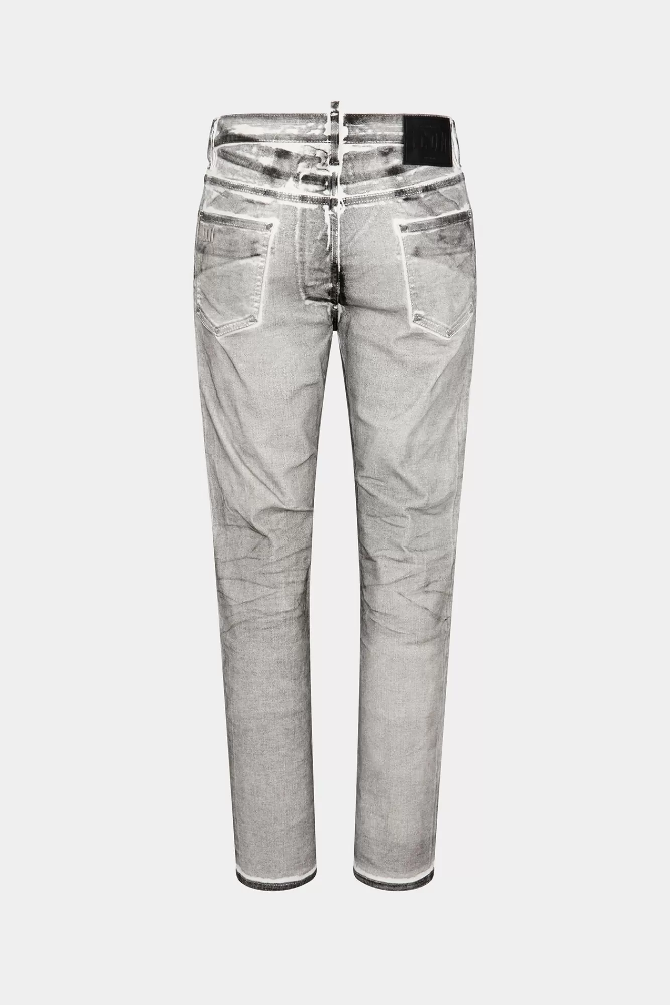 Co-Orden^Dsquared2 Iconische Jeans Met Witte Kolenwassing 642 Grijs Zwart