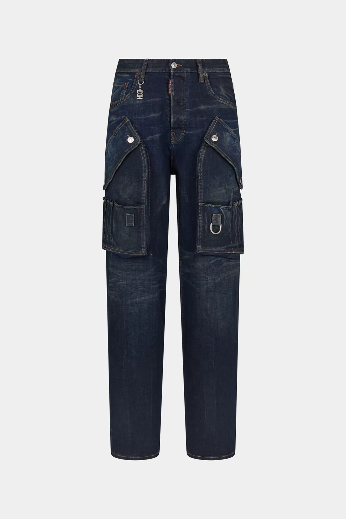 Jeans^Dsquared2 Iconische Zwarte Eros-Jeans Met Stoffige Wassing Marine