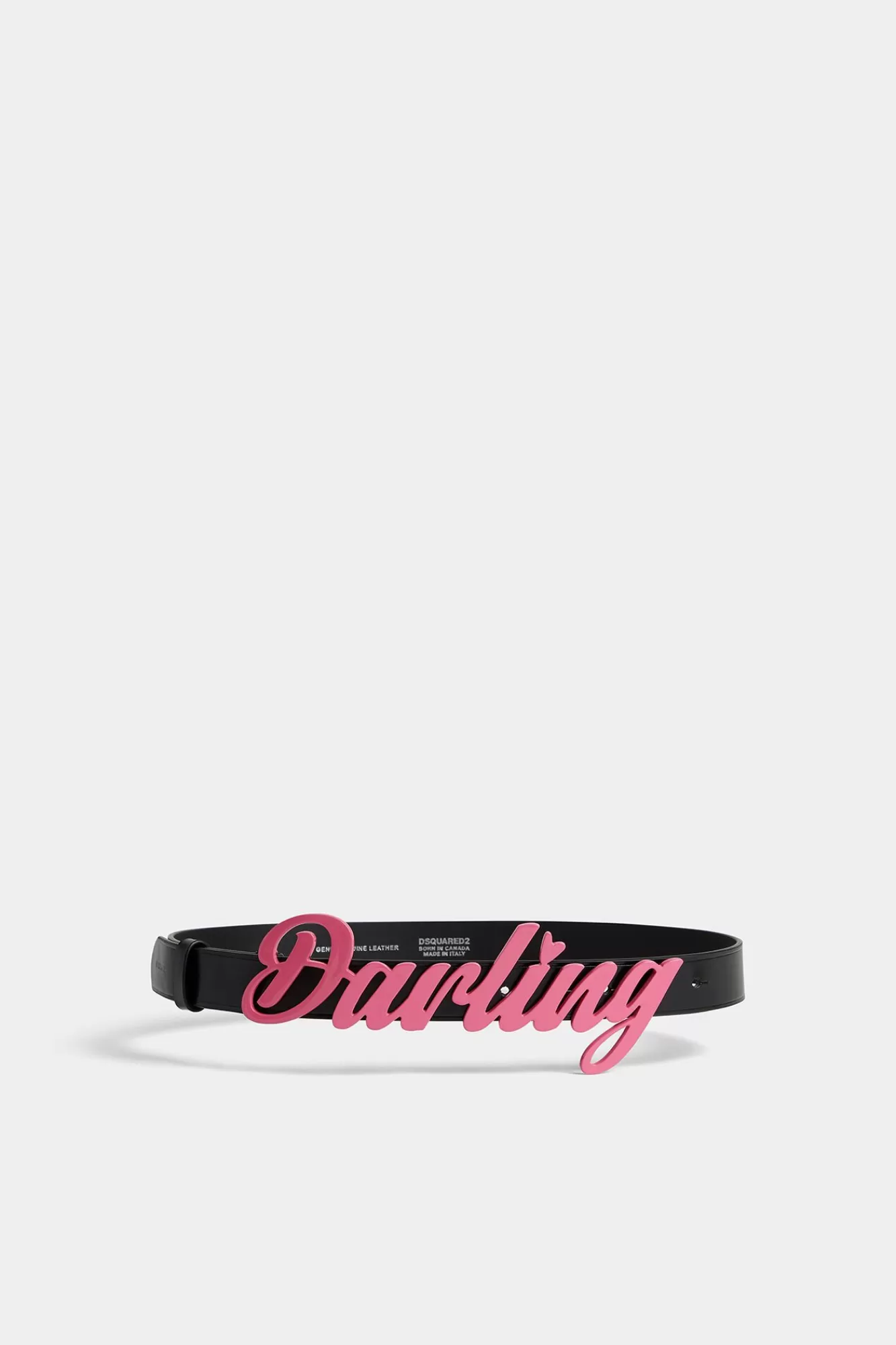 Riemen^Dsquared2 Icoon Darling Plaquette Riem Zwart