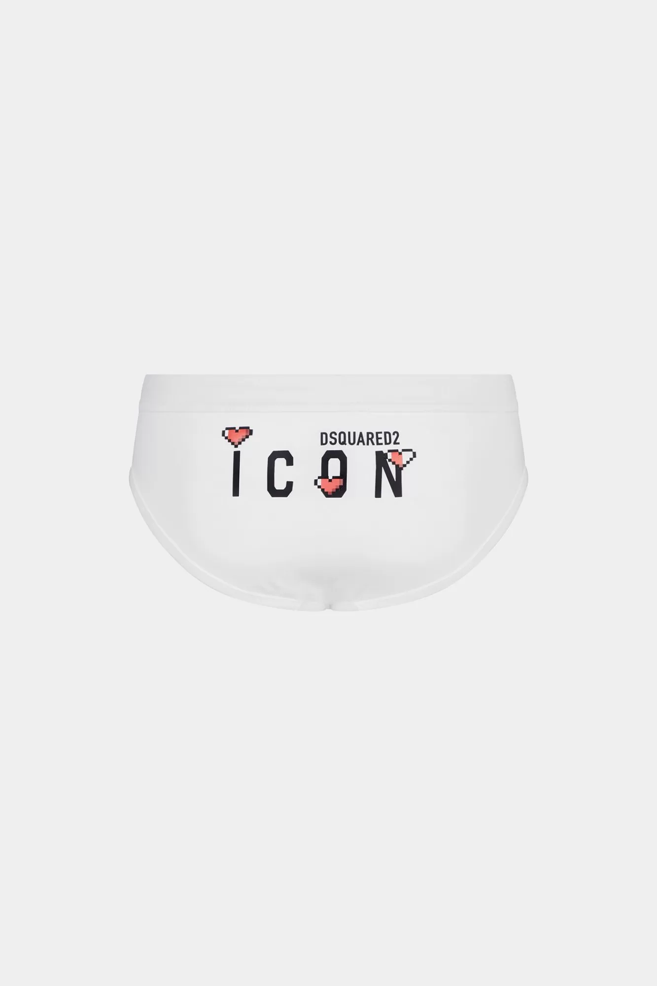 Ondergoed^Dsquared2 Icoon Pixel Hart Brief Wit