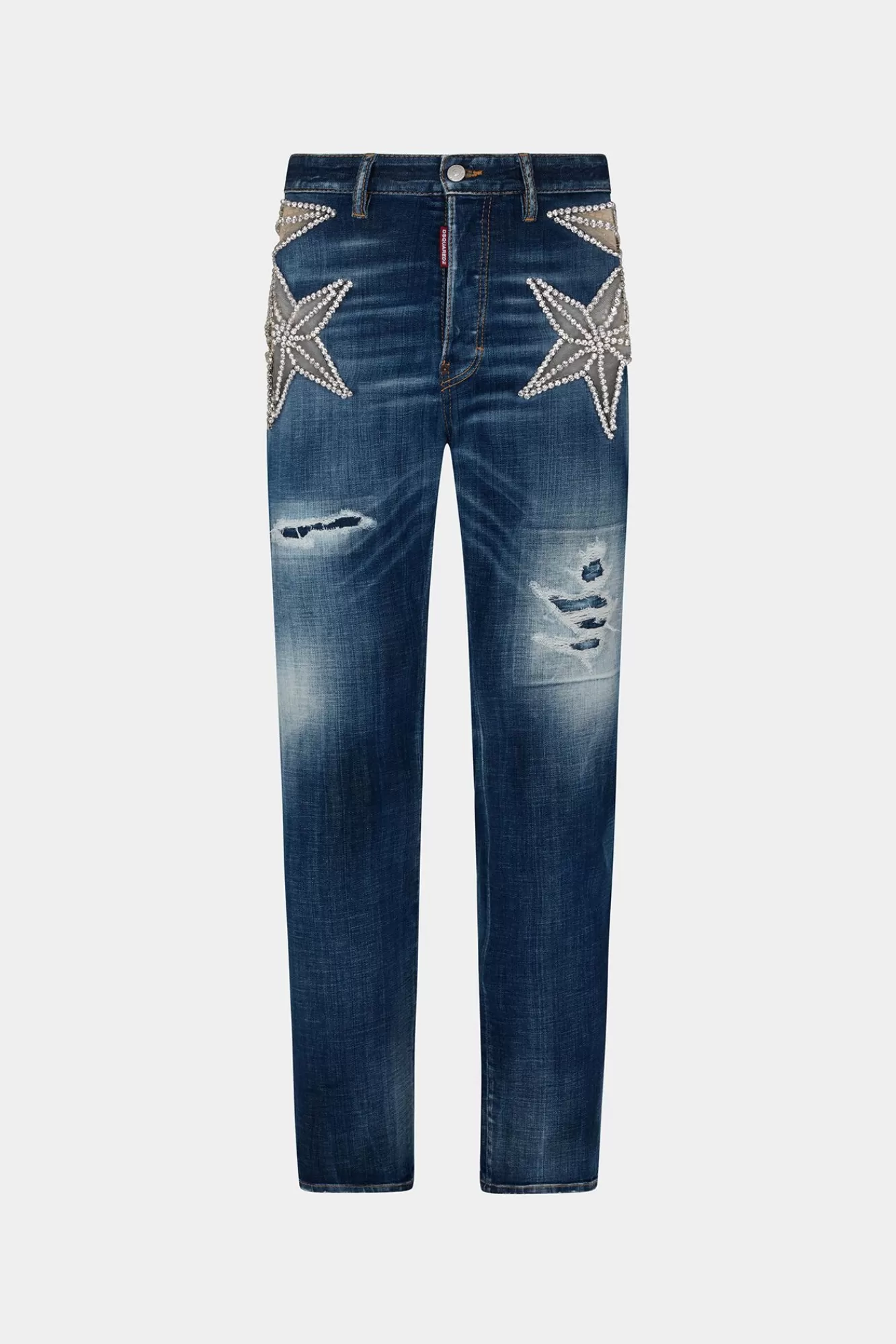 Jeans^Dsquared2 Jeans Met Donkere Gescheurde Wassing 642 Marine