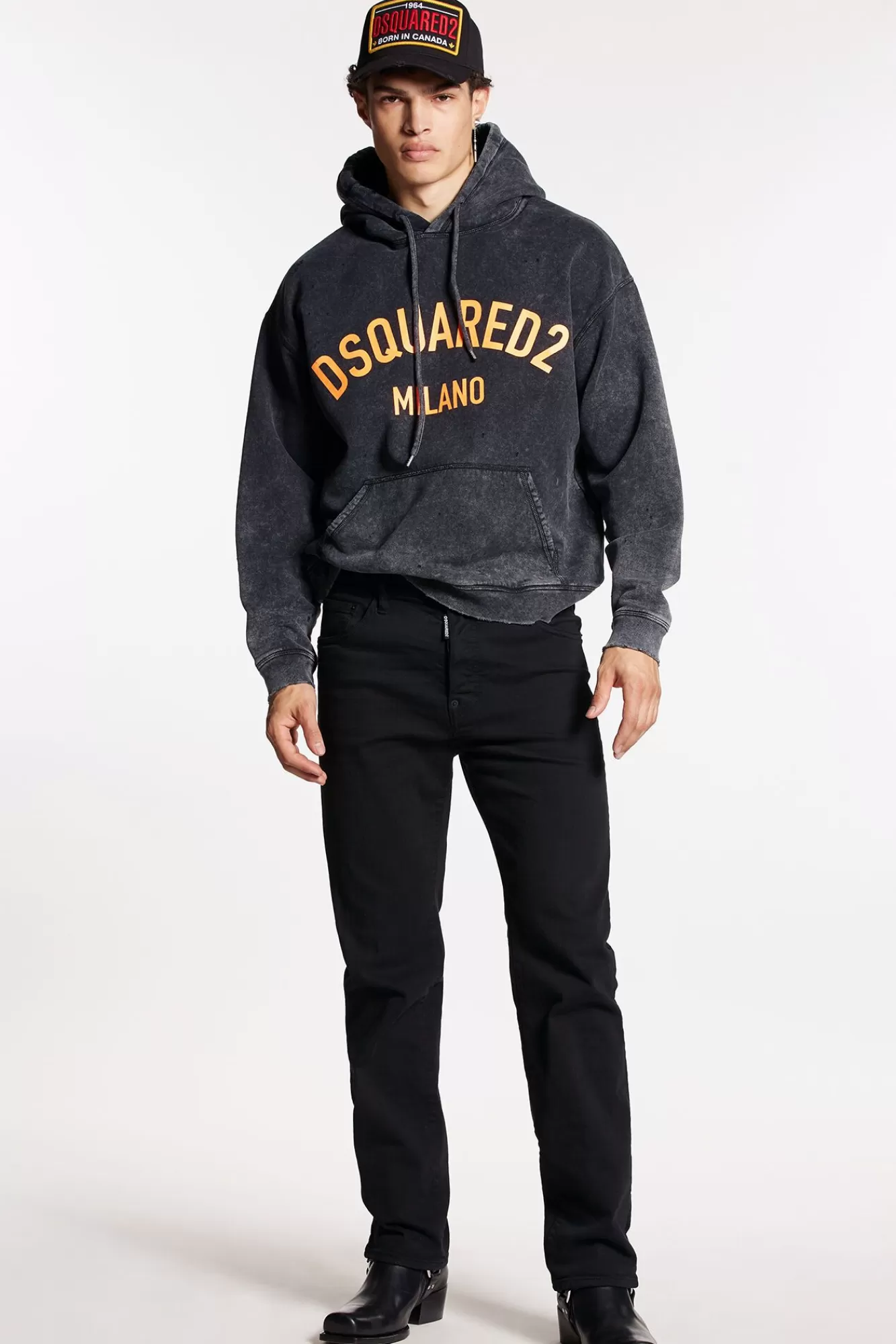 Jeans^Dsquared2 Kledingstuk Geverfde 642 Jeans Zwart