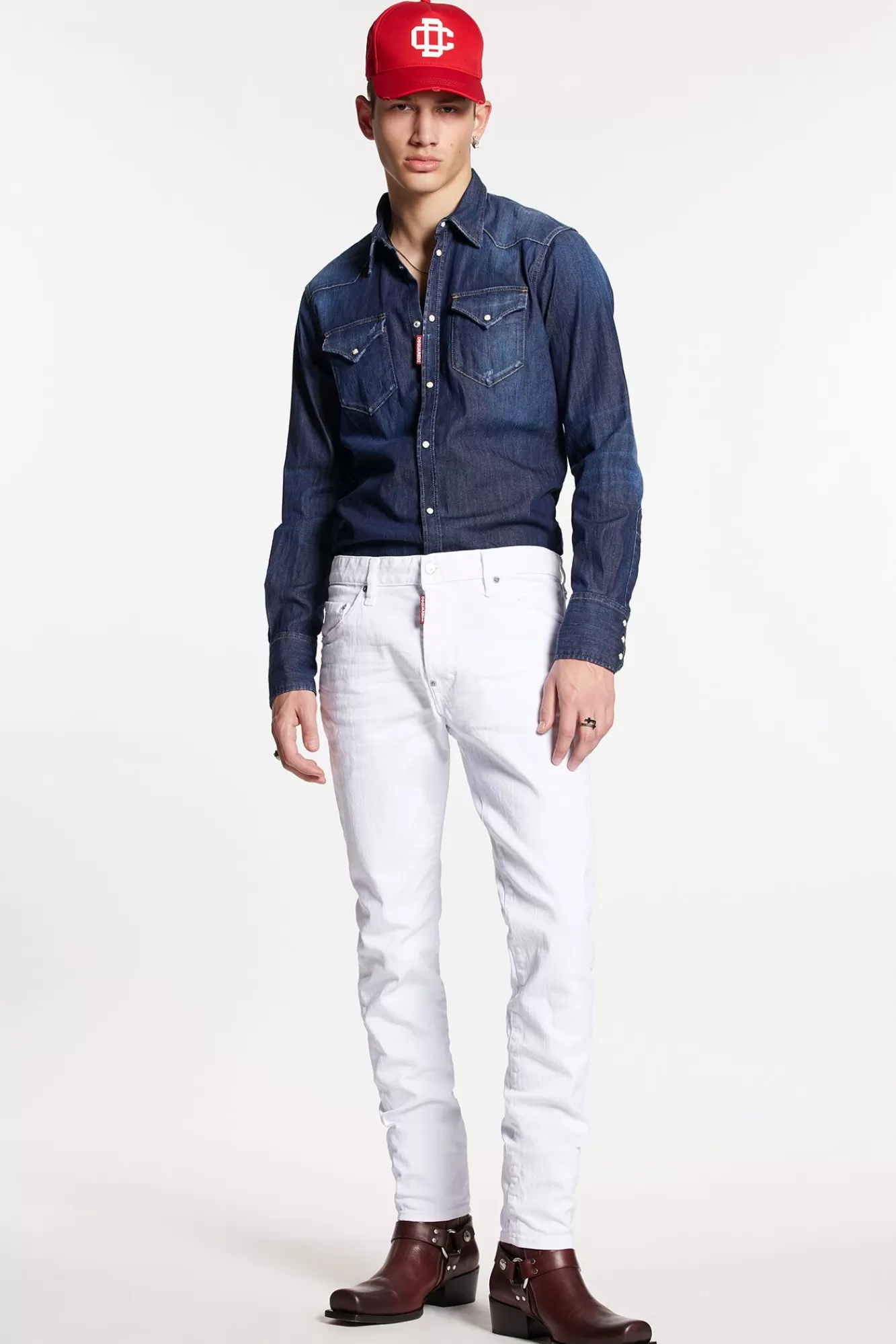 Jeans^Dsquared2 Kledingstuk Geverfde Cool Guy Jeans Wit