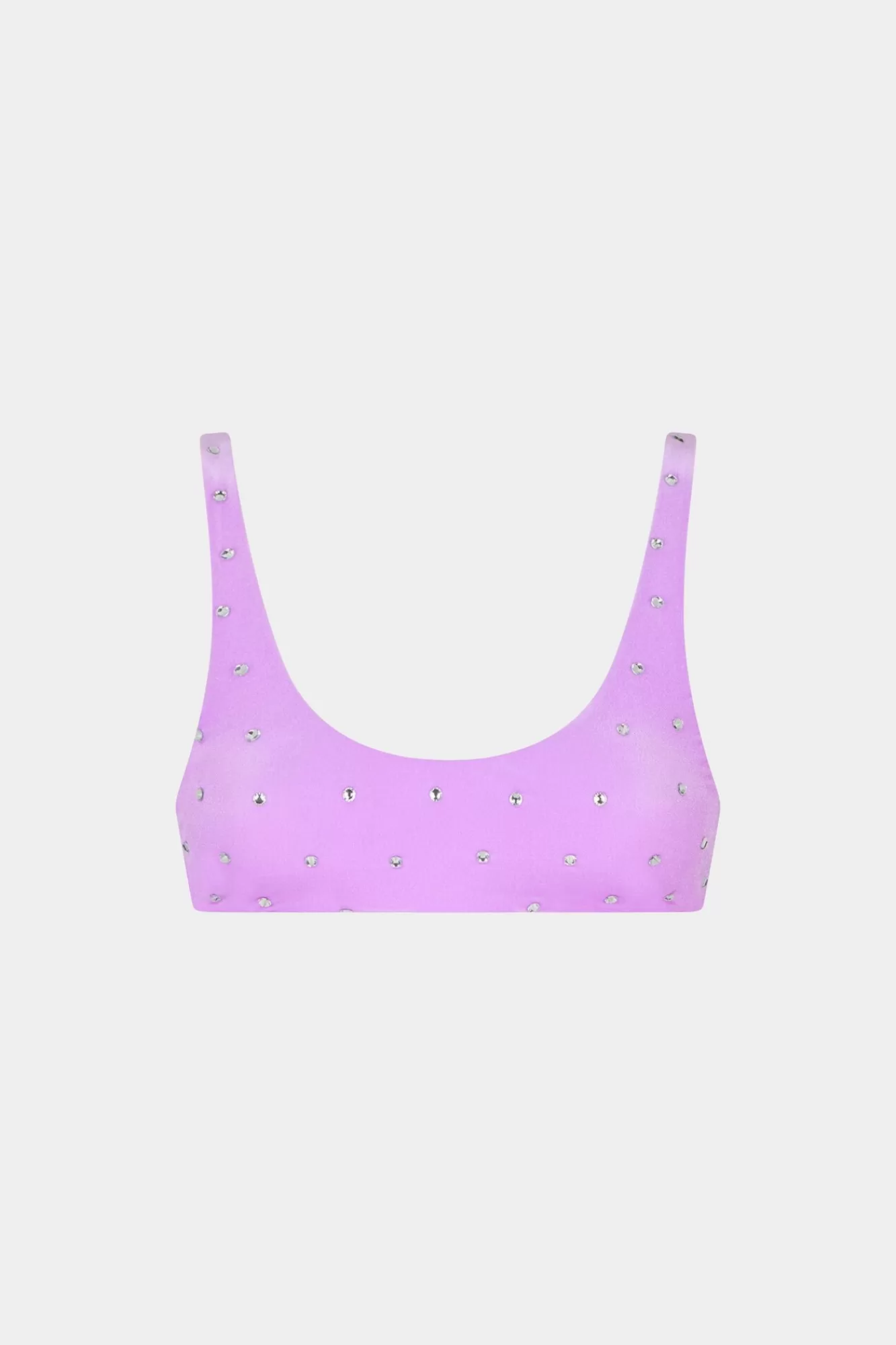 Strandkleding^Dsquared2 Kristallen Bikini Bandeau-Top Lila