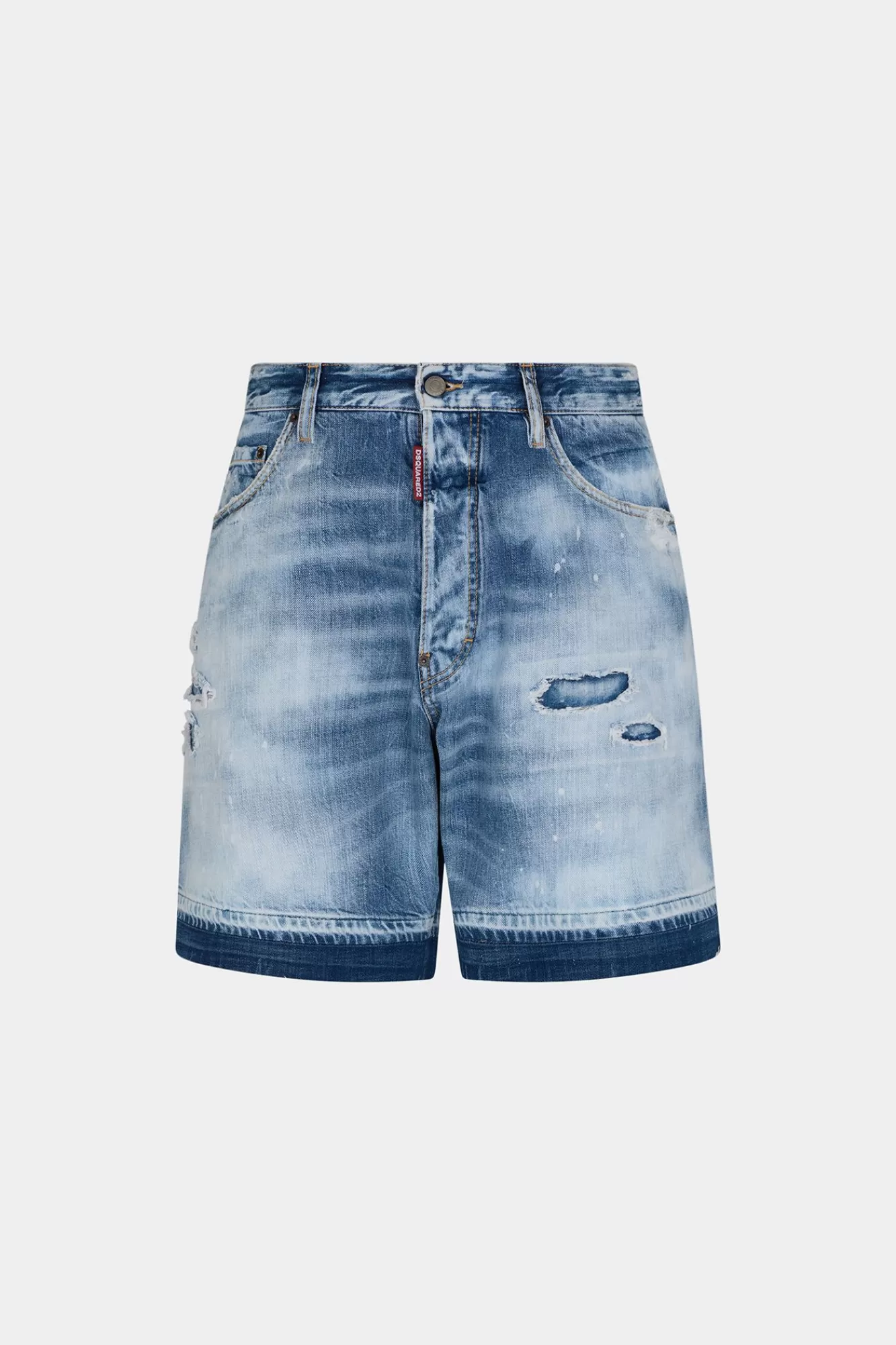 Korte Broek^Dsquared2 Lichte Everglades Wassende Denim Boxershort Marine