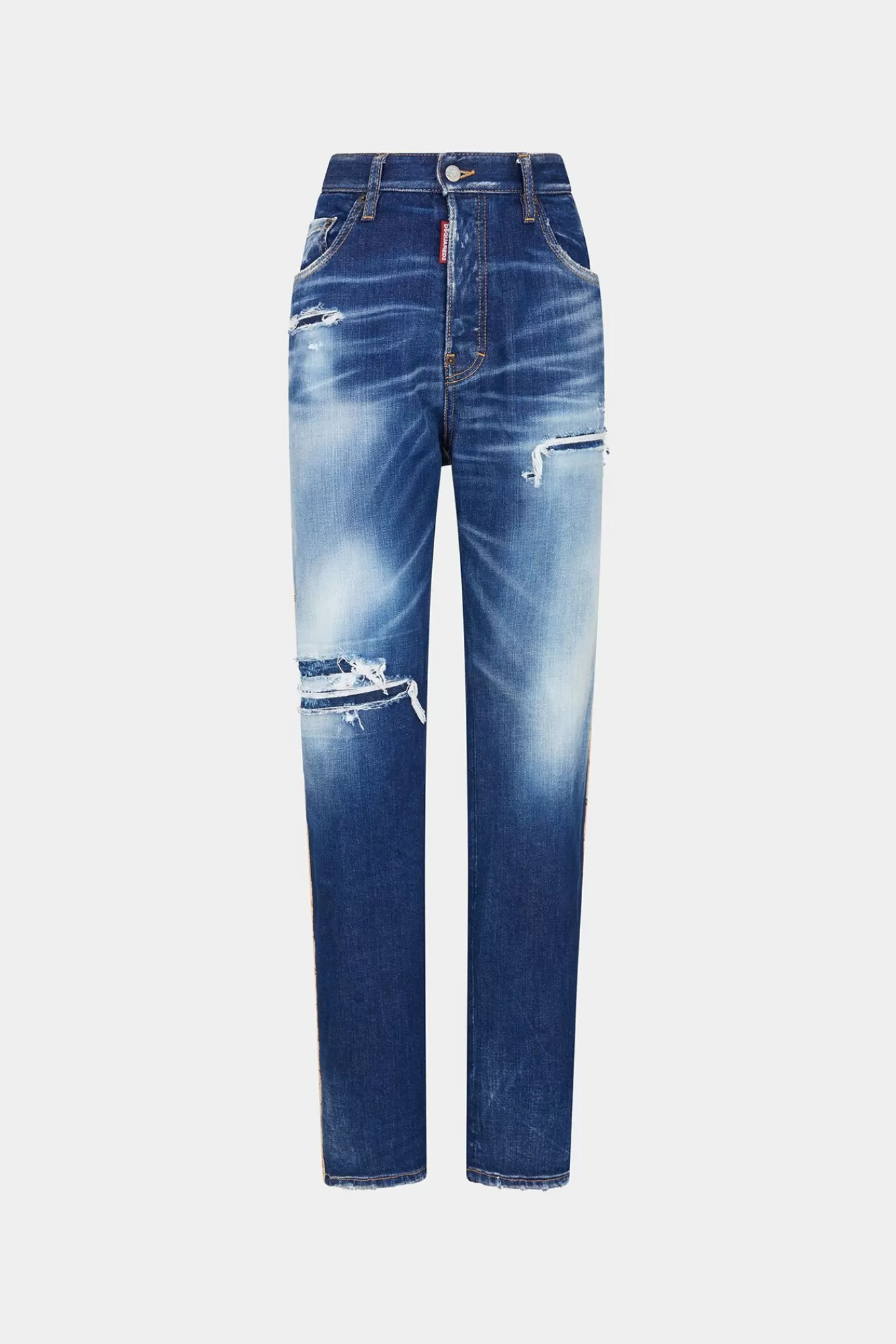 Jeans^Dsquared2 Medium Gescheurde Kniewas 642 Jeans Marine