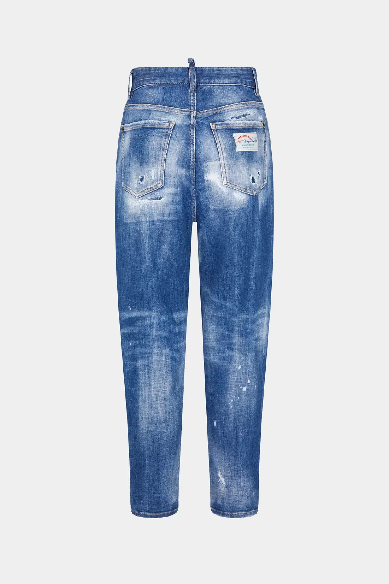 Jeans^Dsquared2 Medium Herstelde Rips-Wasjeans Uit De Jaren 80 Marine