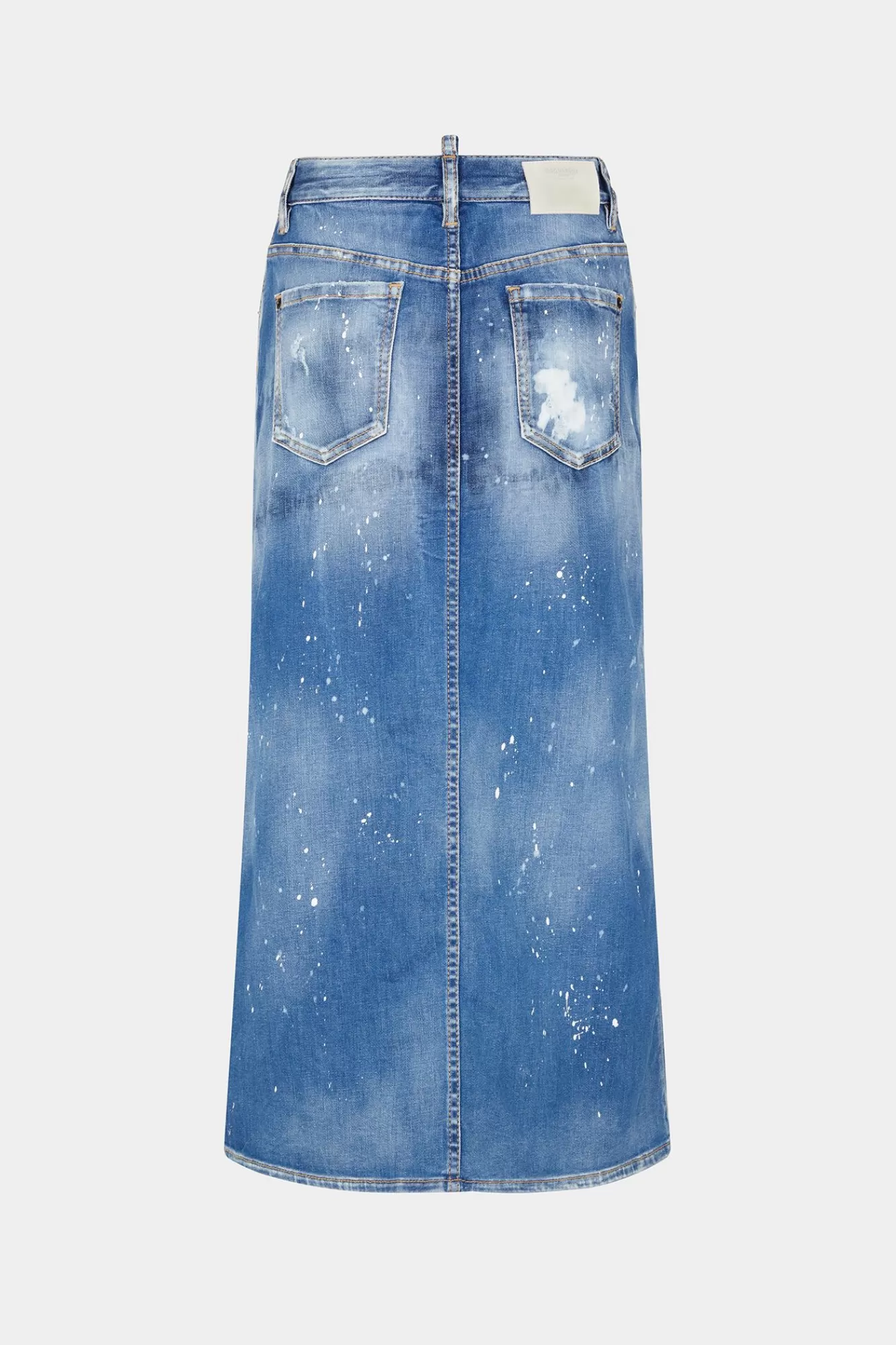 Rokken^Dsquared2 Medium Ijsvlekken Wassen Denim Lange Rok Marine