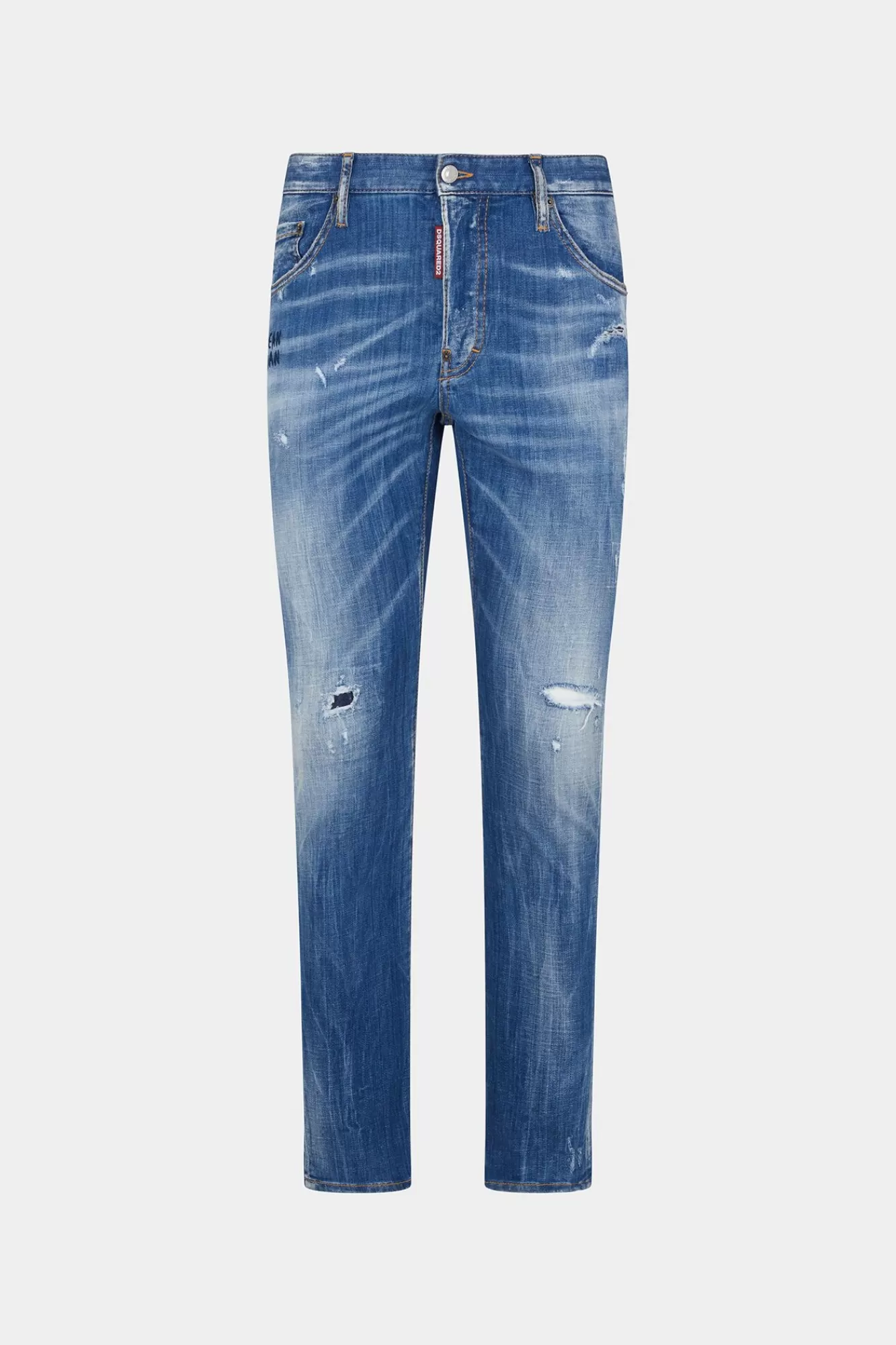 Jeans^Dsquared2 Medium Stoffige Wassing, Sexy Twist Jeans Marine