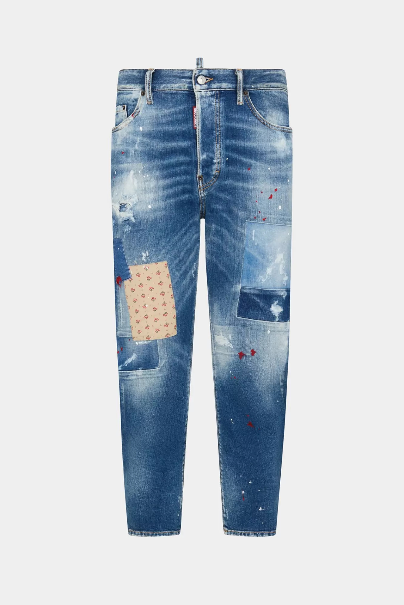 Jeans^Dsquared2 Medium Versleten Booty Wash Bro Jeans Marine