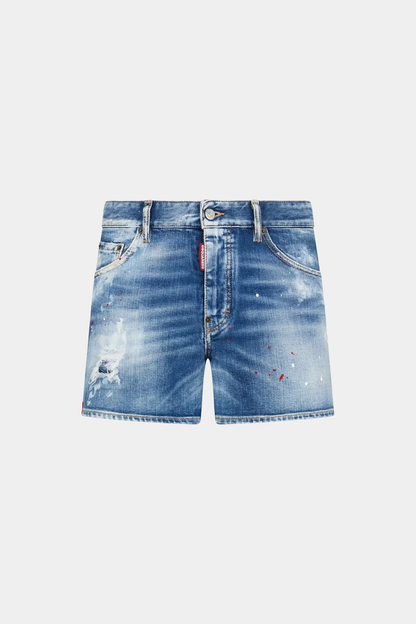 Korte Broek^Dsquared2 Medium Versleten Booty Wash Sexy 70'S Shorts Marine