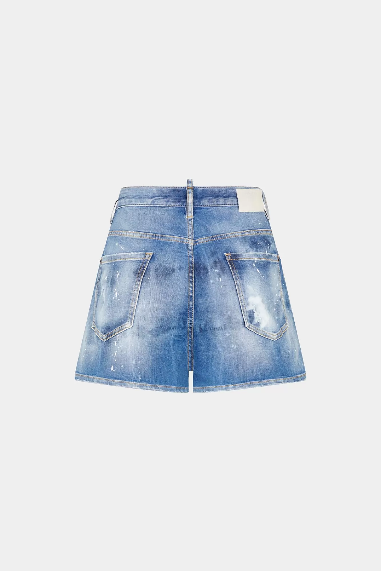 Korte Broek^Dsquared2 Medium Versleten Denim Short Met Booty Wash Marine