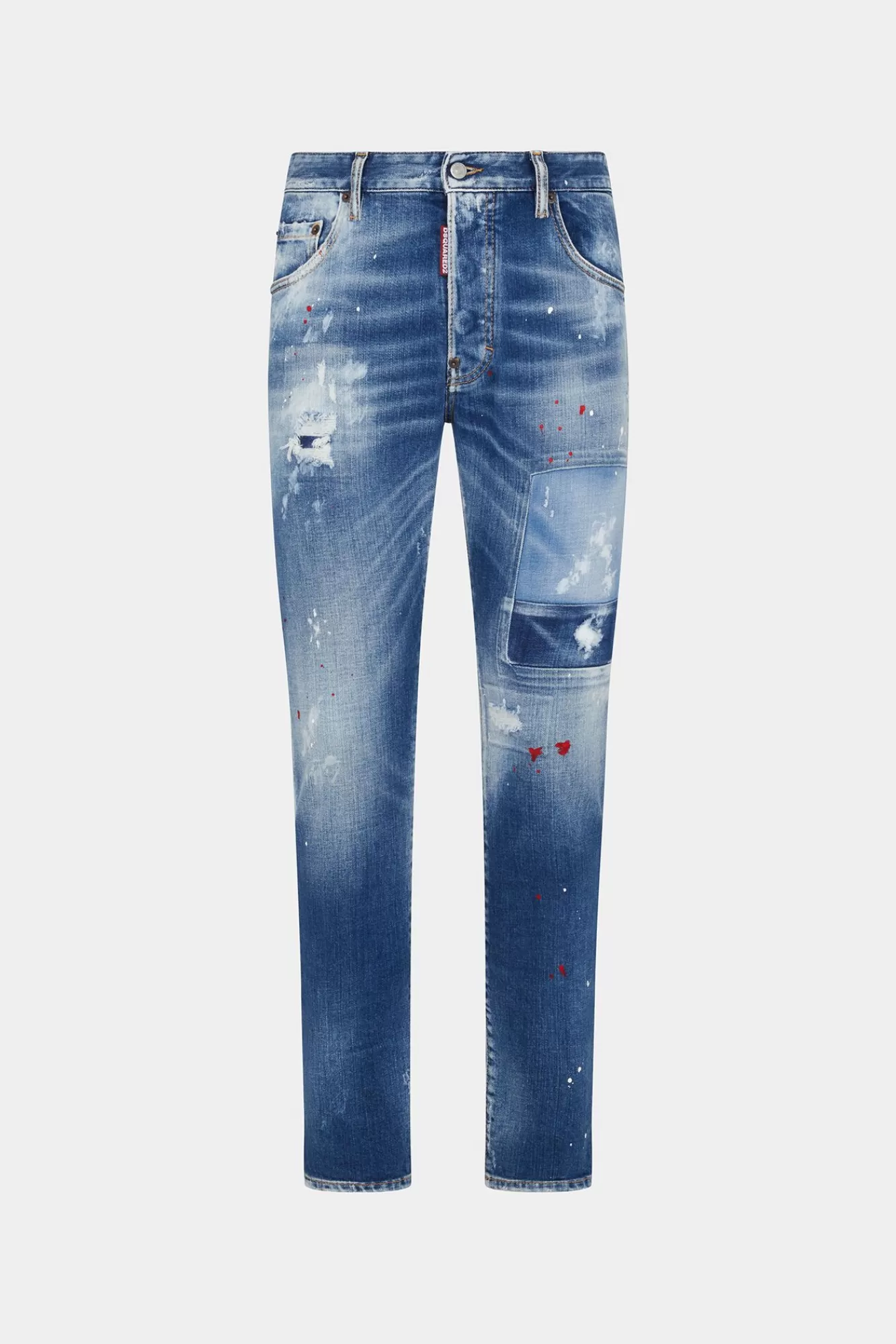 Jeans^Dsquared2 Medium Versleten Skaterjeans Met Booty Wash Marine