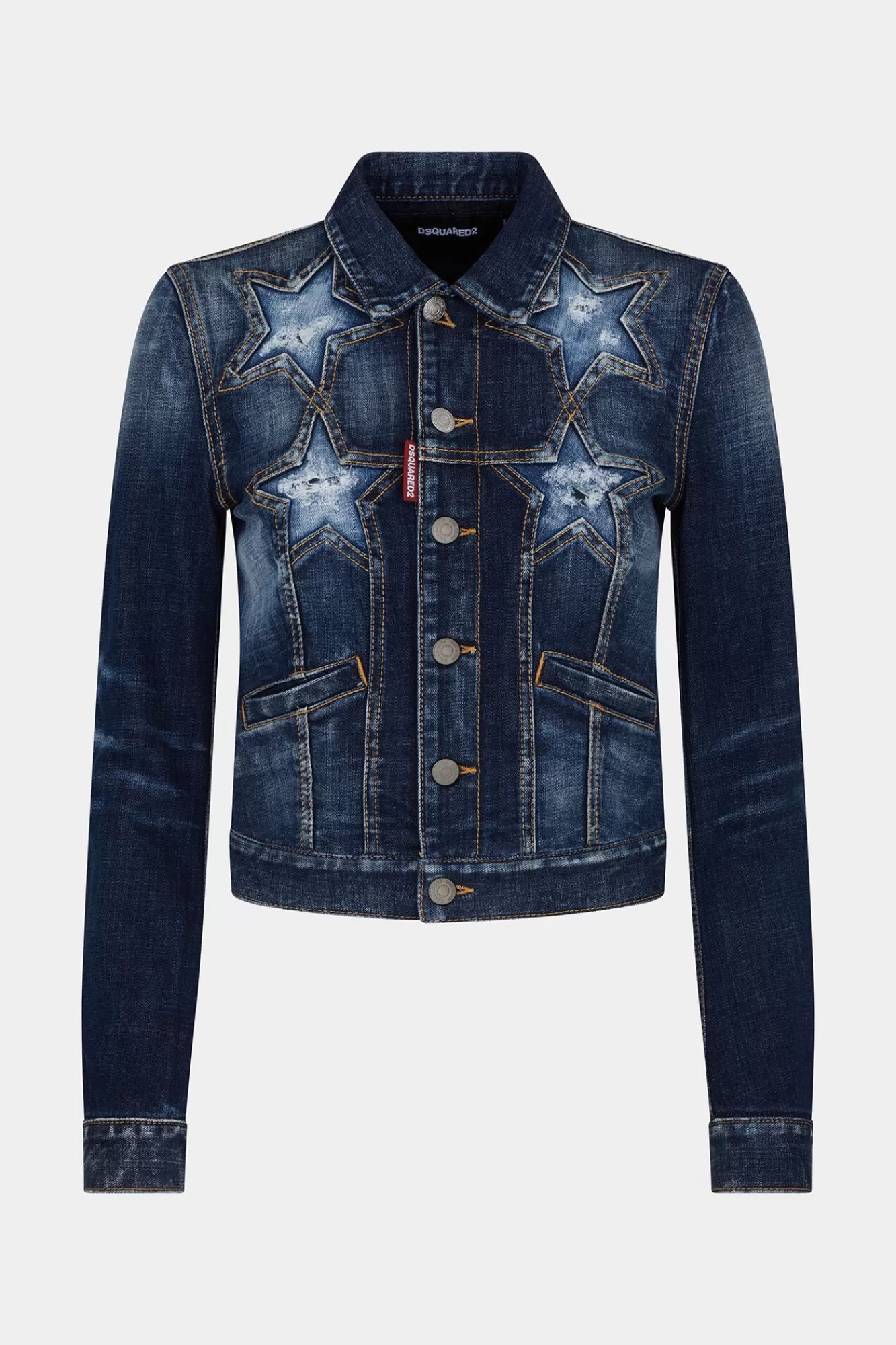 Jassen En Bovenkleding^Dsquared2 Middelgroot Klassiek Jeansjack Met Supersterwassing Marine