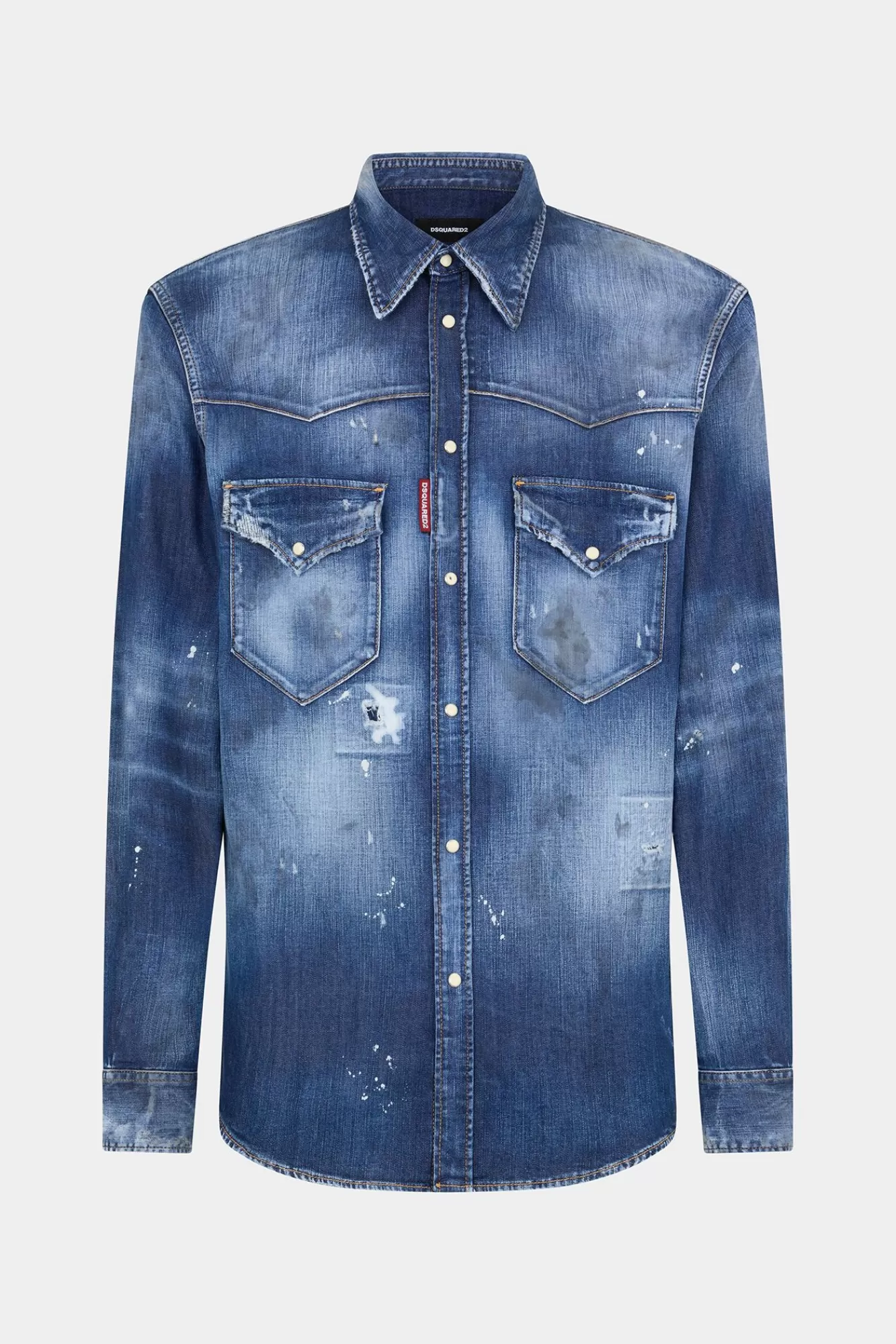 Overhemden^Dsquared2 Mode Westerse Shirt Marine