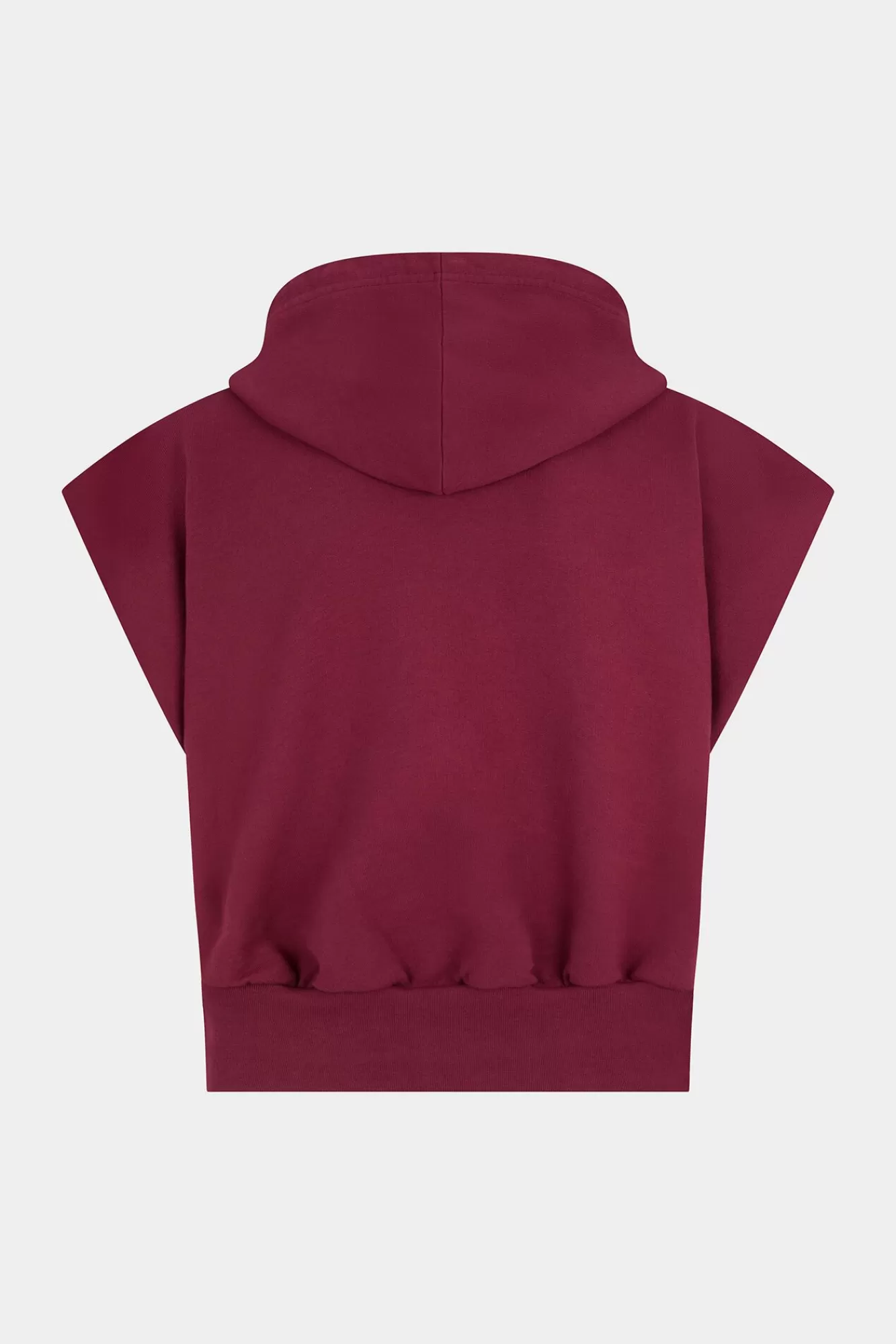 Sweatshirts^Dsquared2 Mouwloos Sweatshirt Met Capuchon En Collegepasvorm Bordeaux