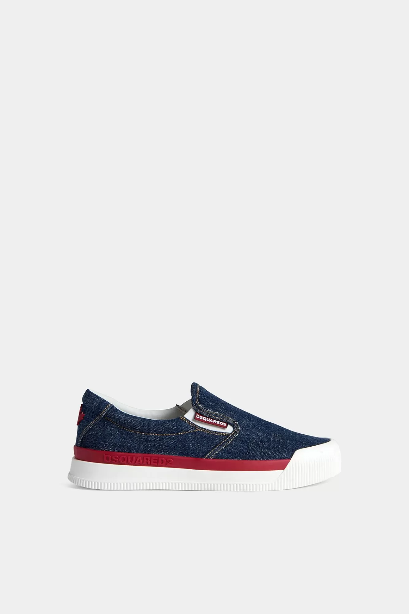 Sneakers^Dsquared2 New Jersey Denim Instapsneakers Denim/Rood