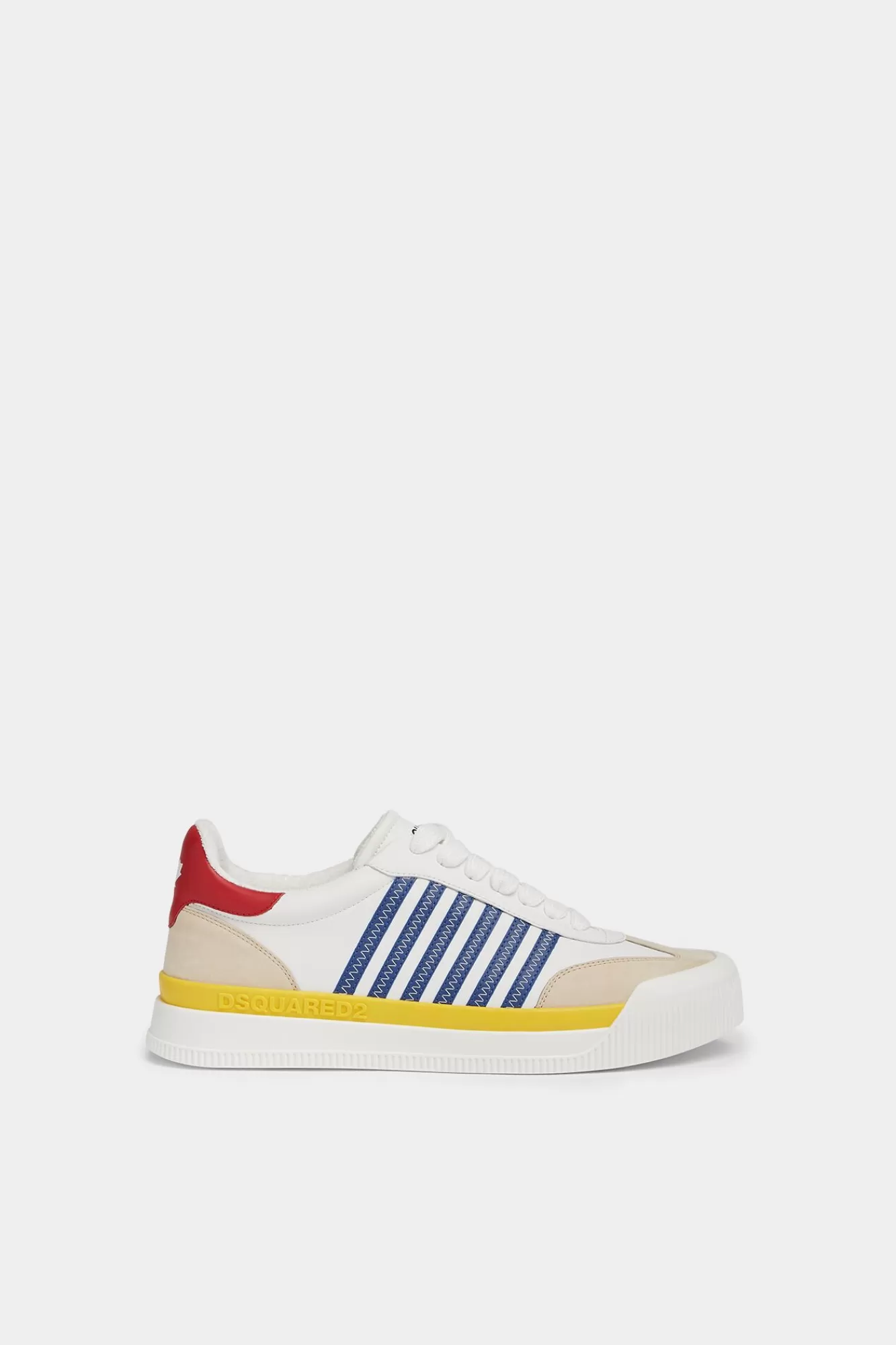 Sneakers^Dsquared2 New Jersey-Sneakers Wit/Geel/Blauw