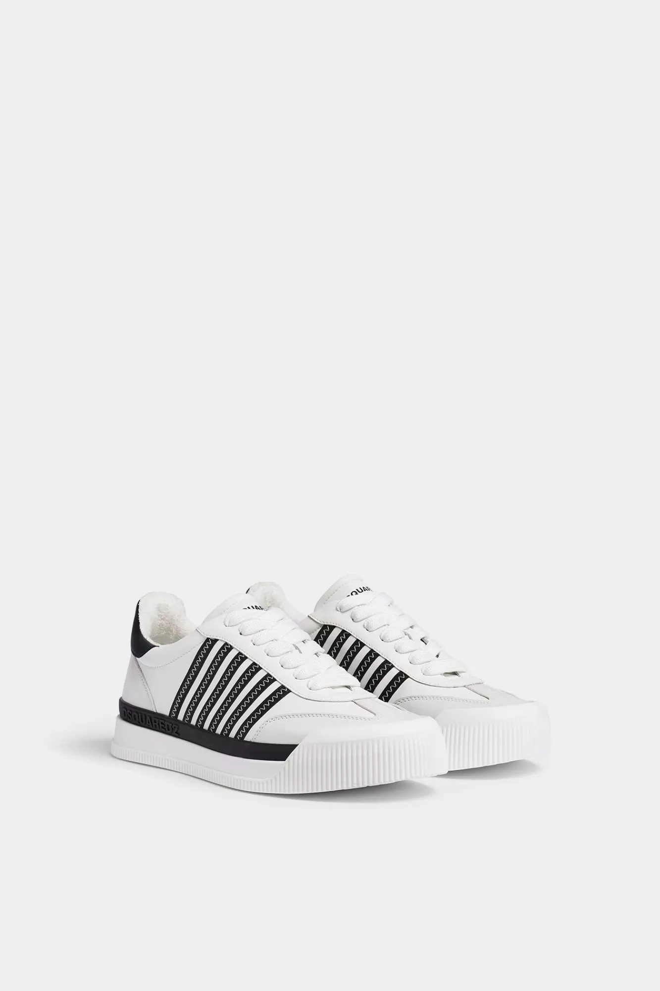 Sneakers^Dsquared2 New Jersey-Sneakers Wit Zwart