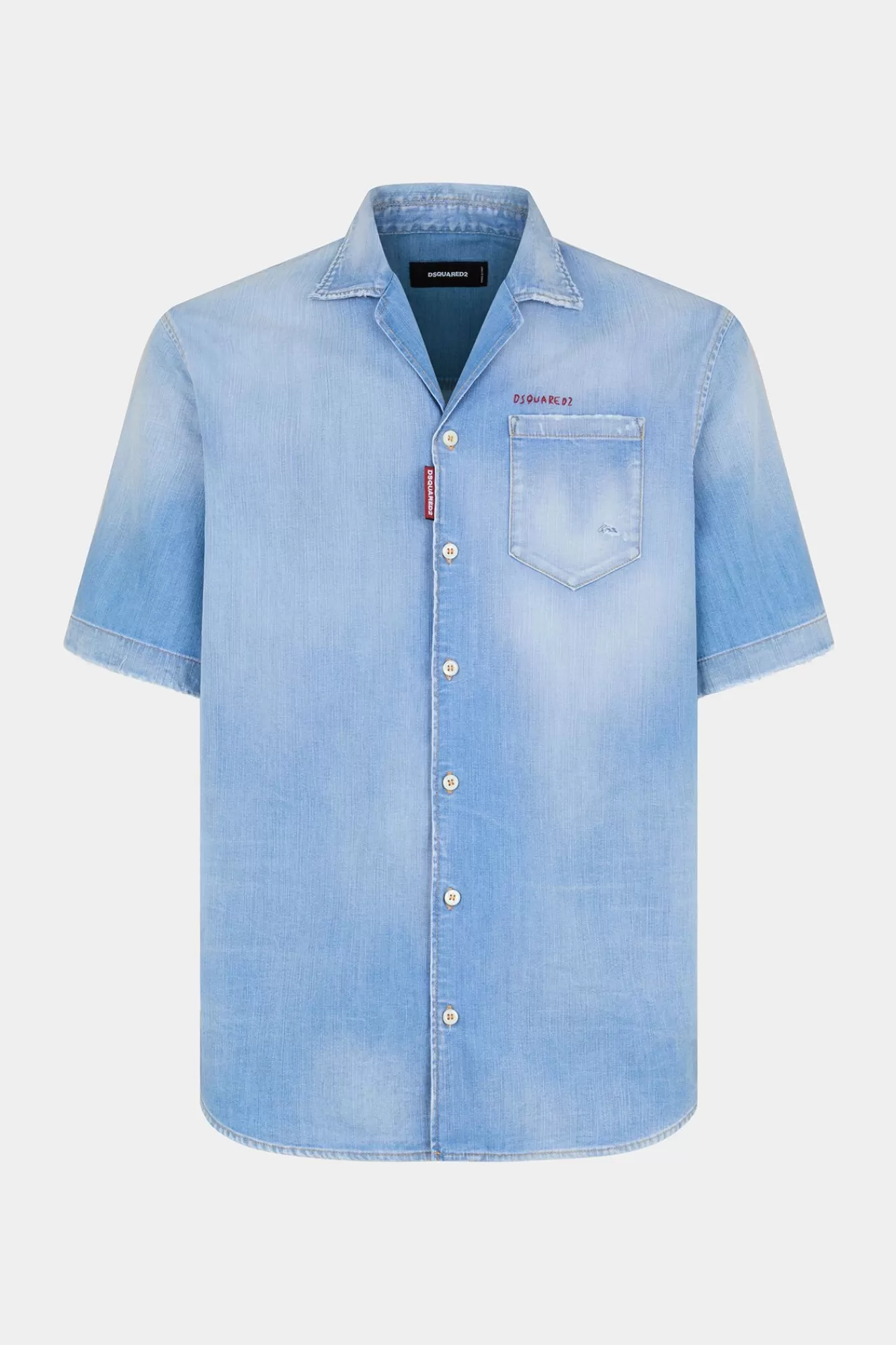 Overhemden^Dsquared2 Notch Bowlingshirt Marine