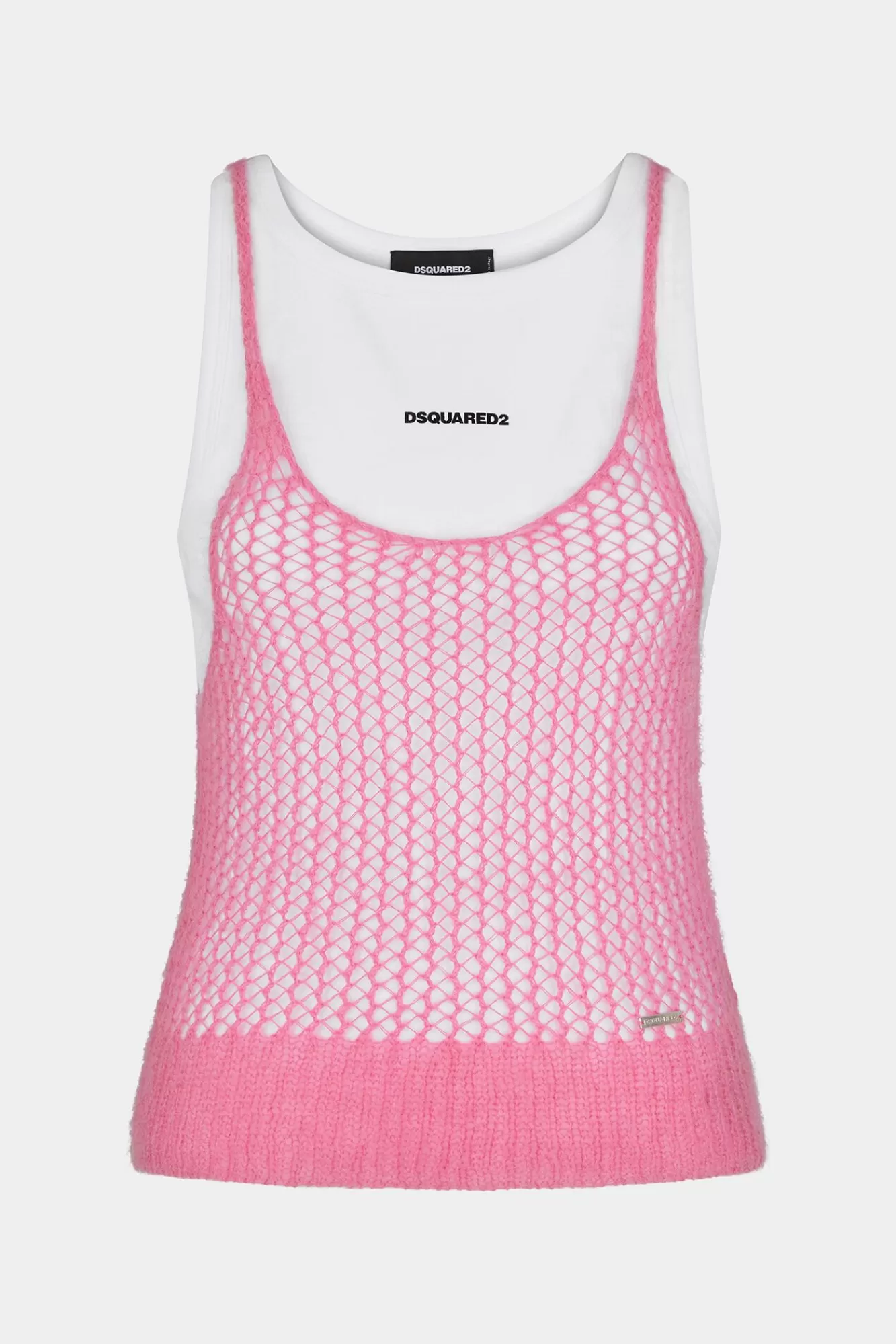 Gebreide Kleding^Dsquared2 Opengewerkte Gebreide Top Roze Roze