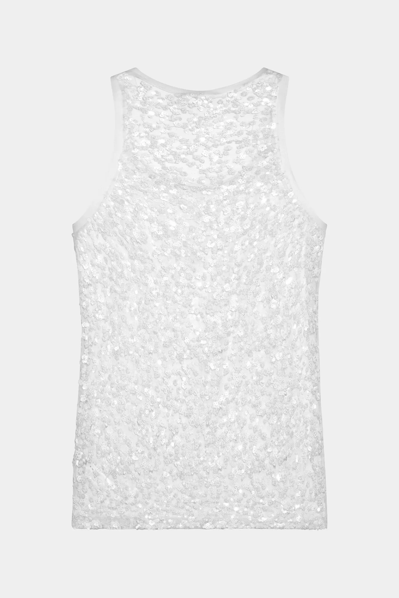 Ondergoed^Dsquared2 Pailletten Tanktop Wit