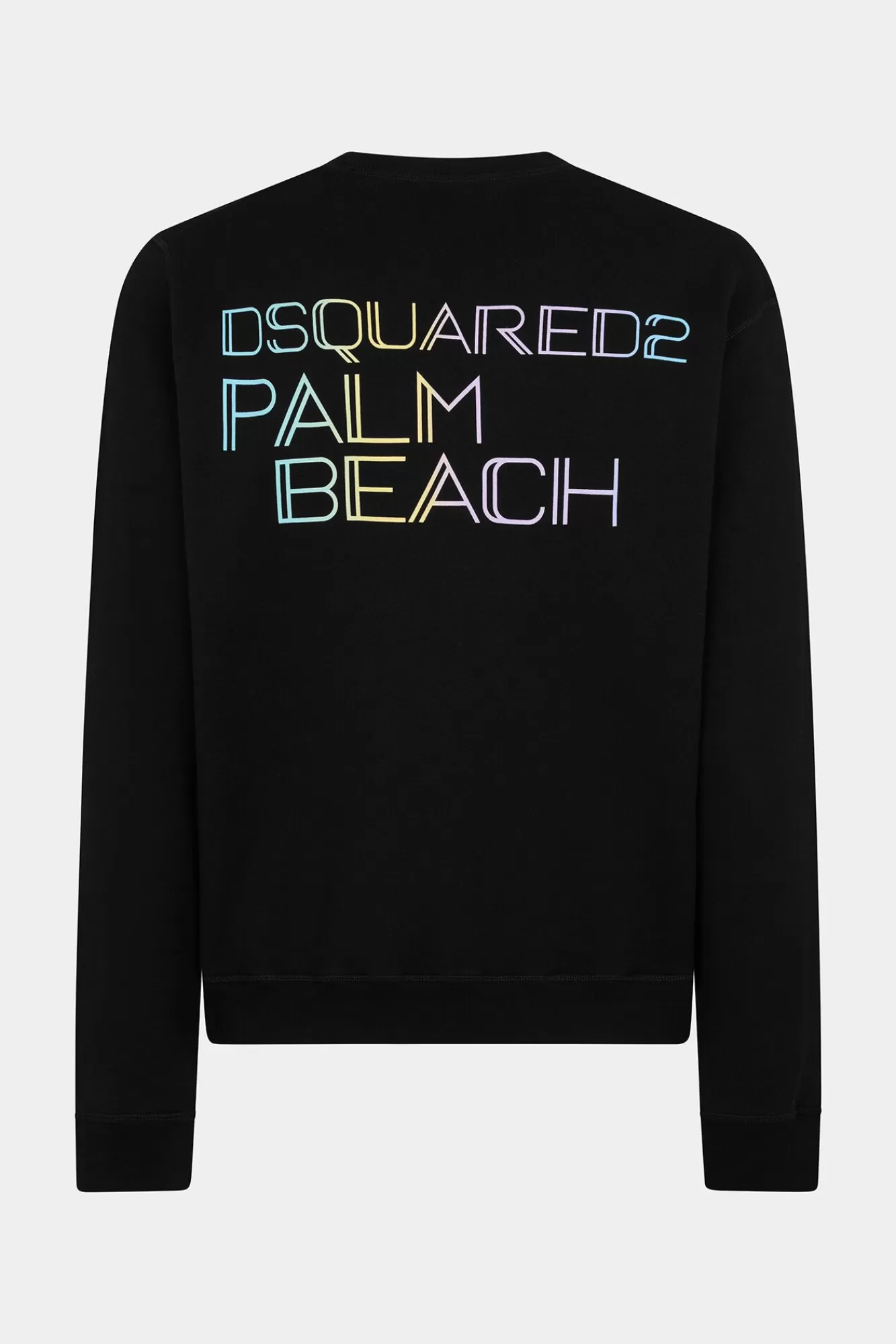 Sweatshirts^Dsquared2 Palm Beach Cool-Fit Sweatshirt Met Ronde Hals Zwart