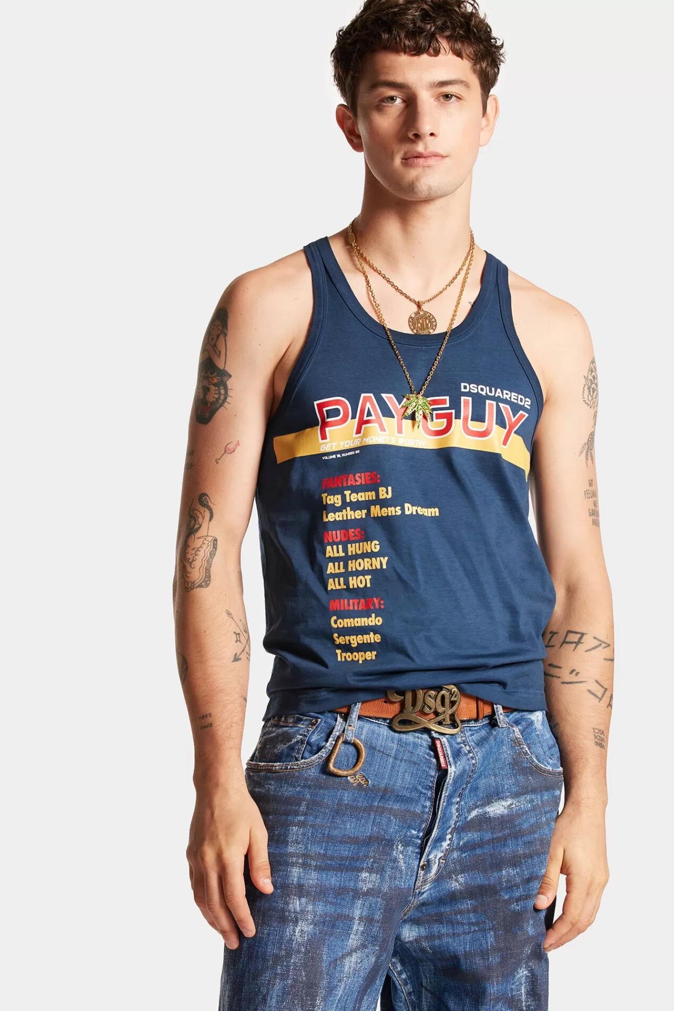 T-Shirts En Poloshirts^Dsquared2 Payguy Coole Tanktop Marine