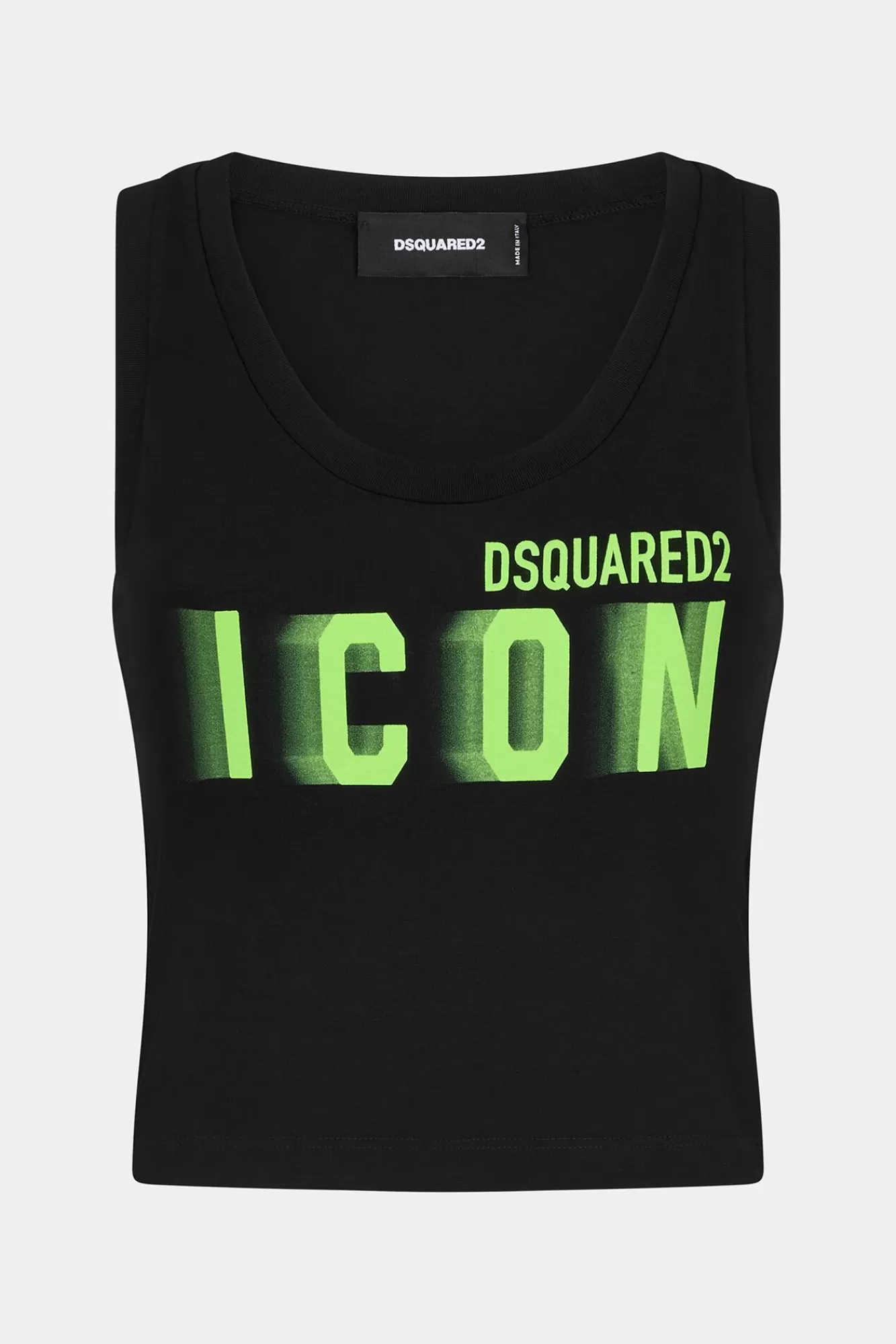 Tops En T-Shirts^Dsquared2 Pictogram Vervagen Boven Zwart/Groen Fluo