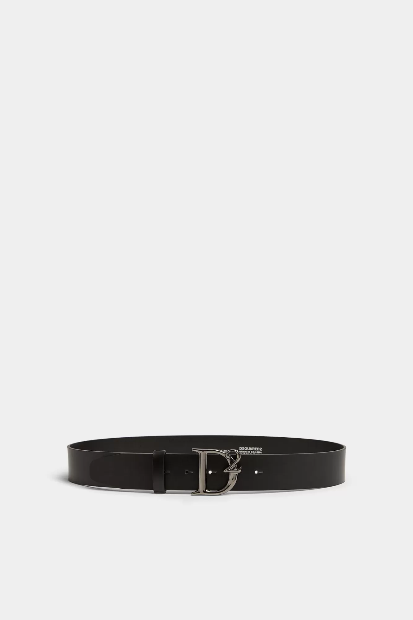 Riemen^Dsquared2 Riem Met D2-Verklaring En Gesp Zwart/Palladium