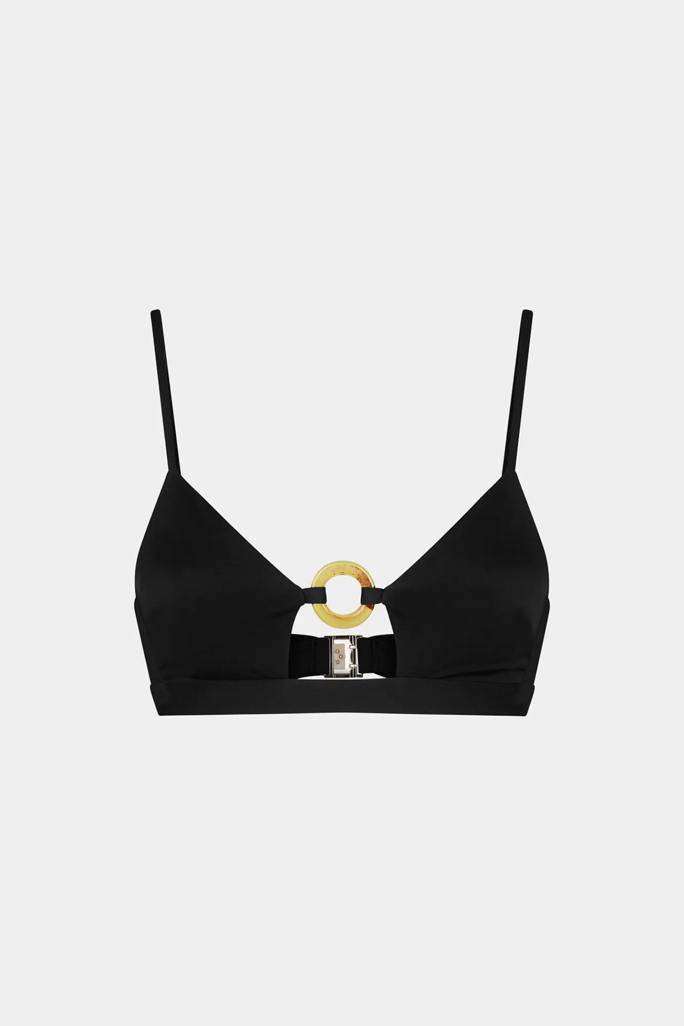 Strandkleding^Dsquared2 Ringen Bikini Bandeau-Top Zwart