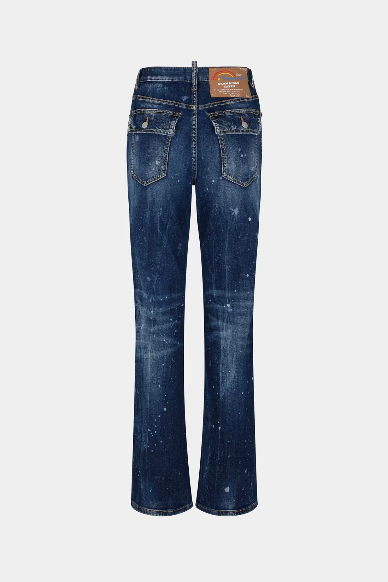 Jeans^Dsquared2 Roadie-Jeans Met Donkere Beschimmelde Wassing Marine