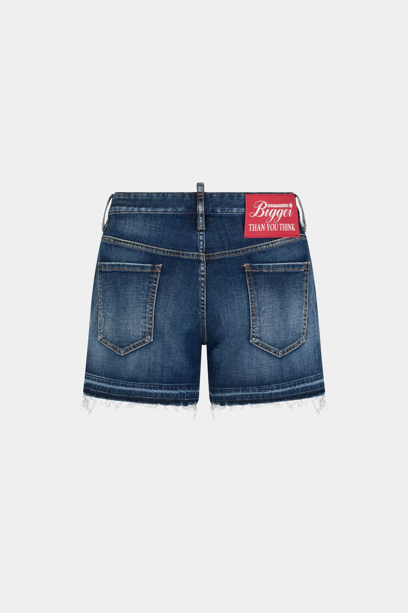 Korte Broek^Dsquared2 Rocco Denimshort In Donkere Wassing Marine