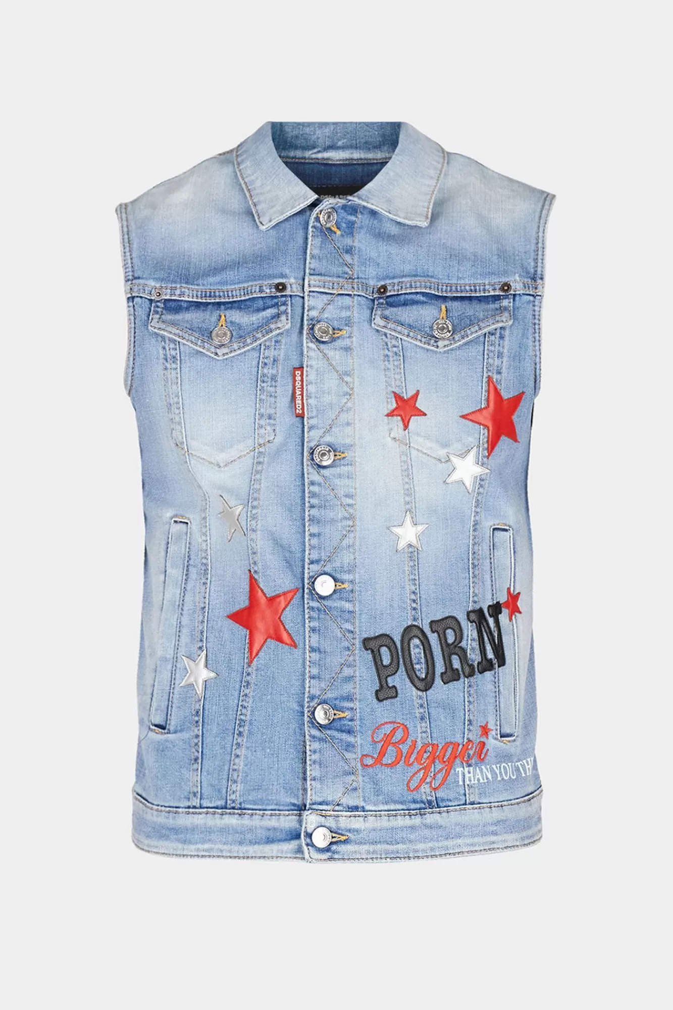 Jassen En Bovenkleding^Dsquared2 Rocco Denimvest Blauw