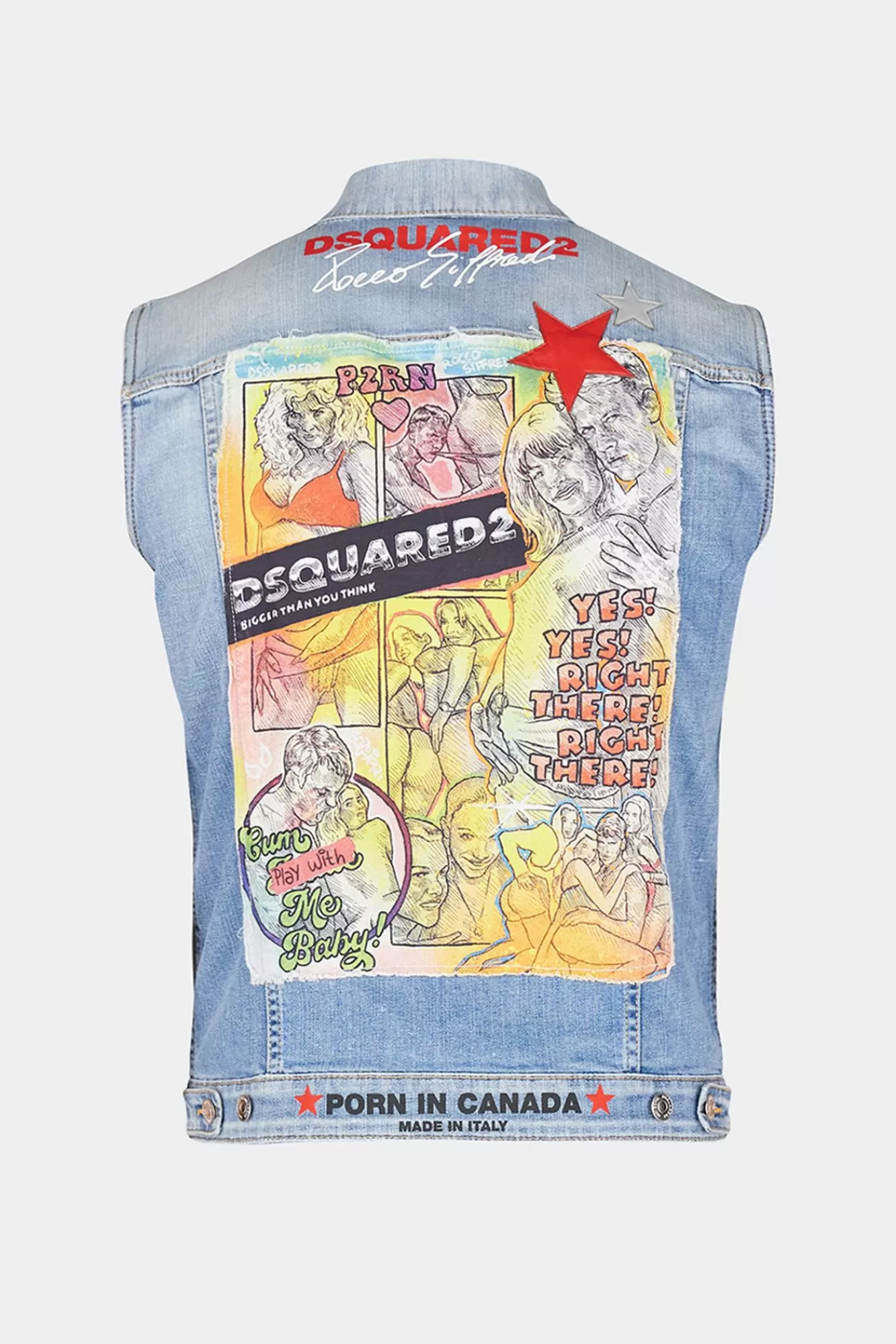 Jassen En Bovenkleding^Dsquared2 Rocco Denimvest Blauw