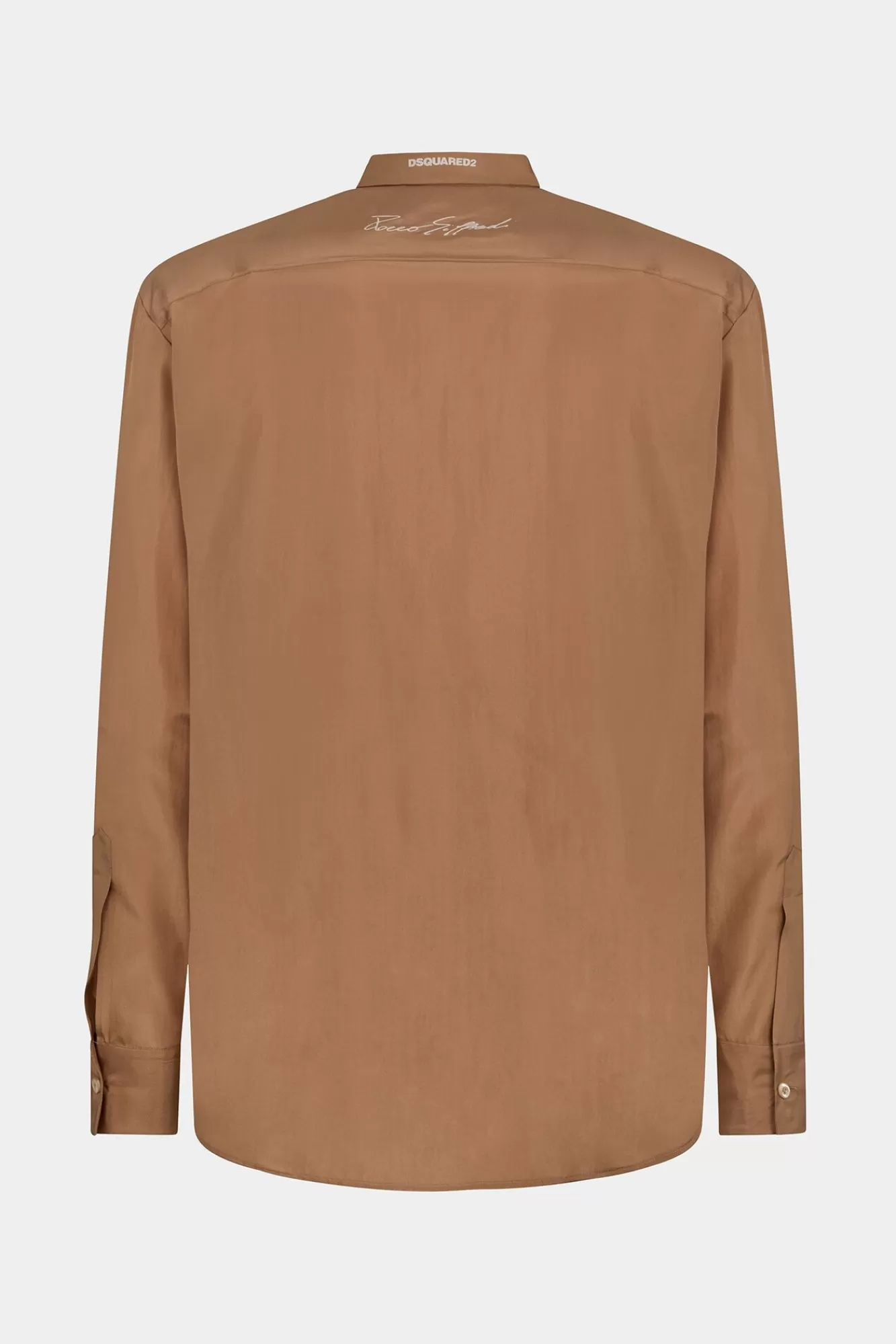 Overhemden^Dsquared2 Rocco Relax Dan-Shirt Zeester Beige