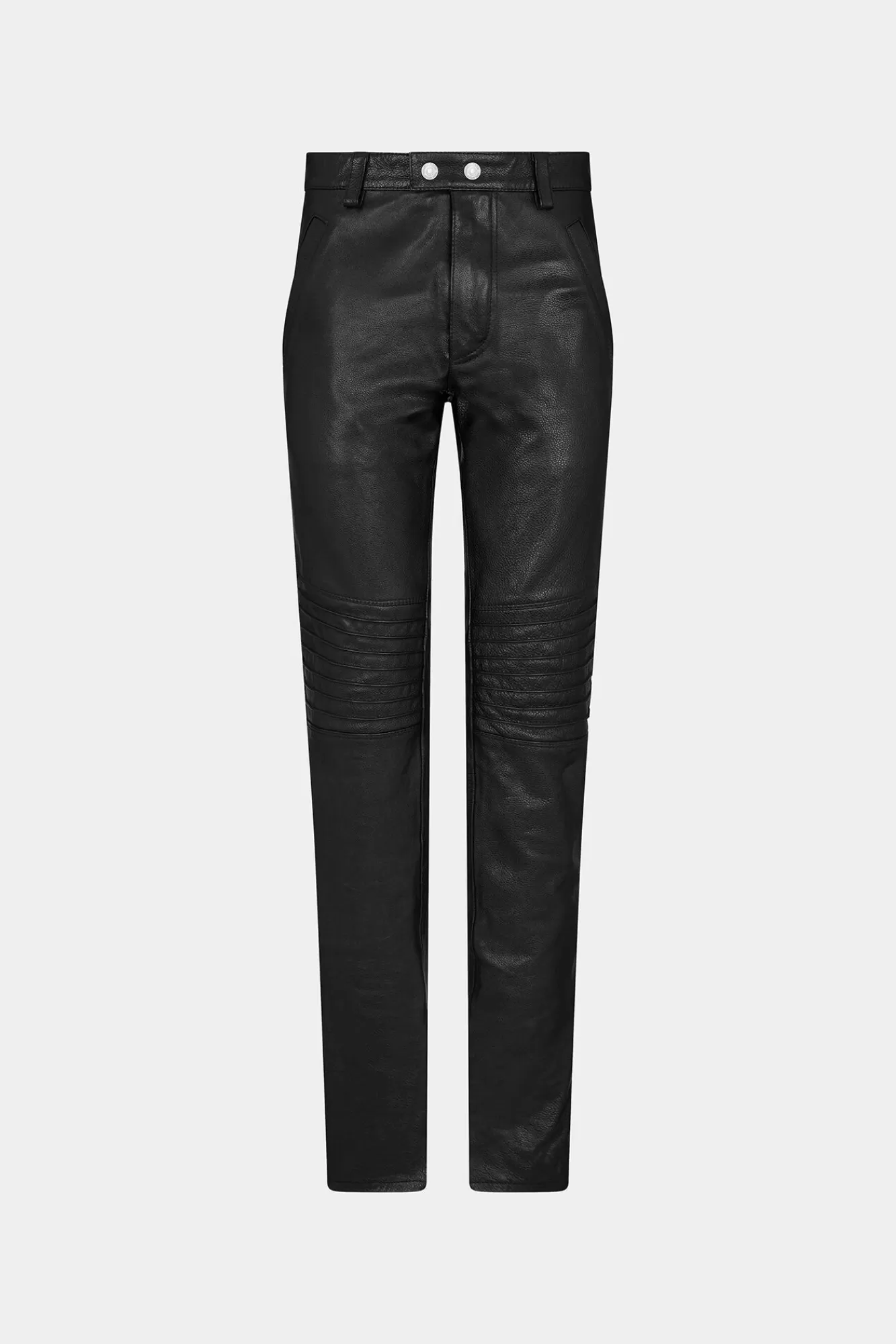 Broek^Dsquared2 Ruiter Leren Broek Zwart