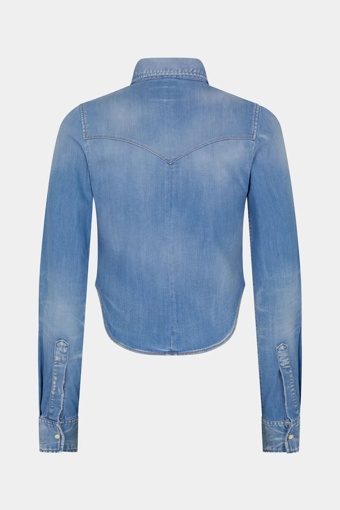 Overhemden^Dsquared2 Sexy Western Denim Overhemd Met Lichte Wassing Marine