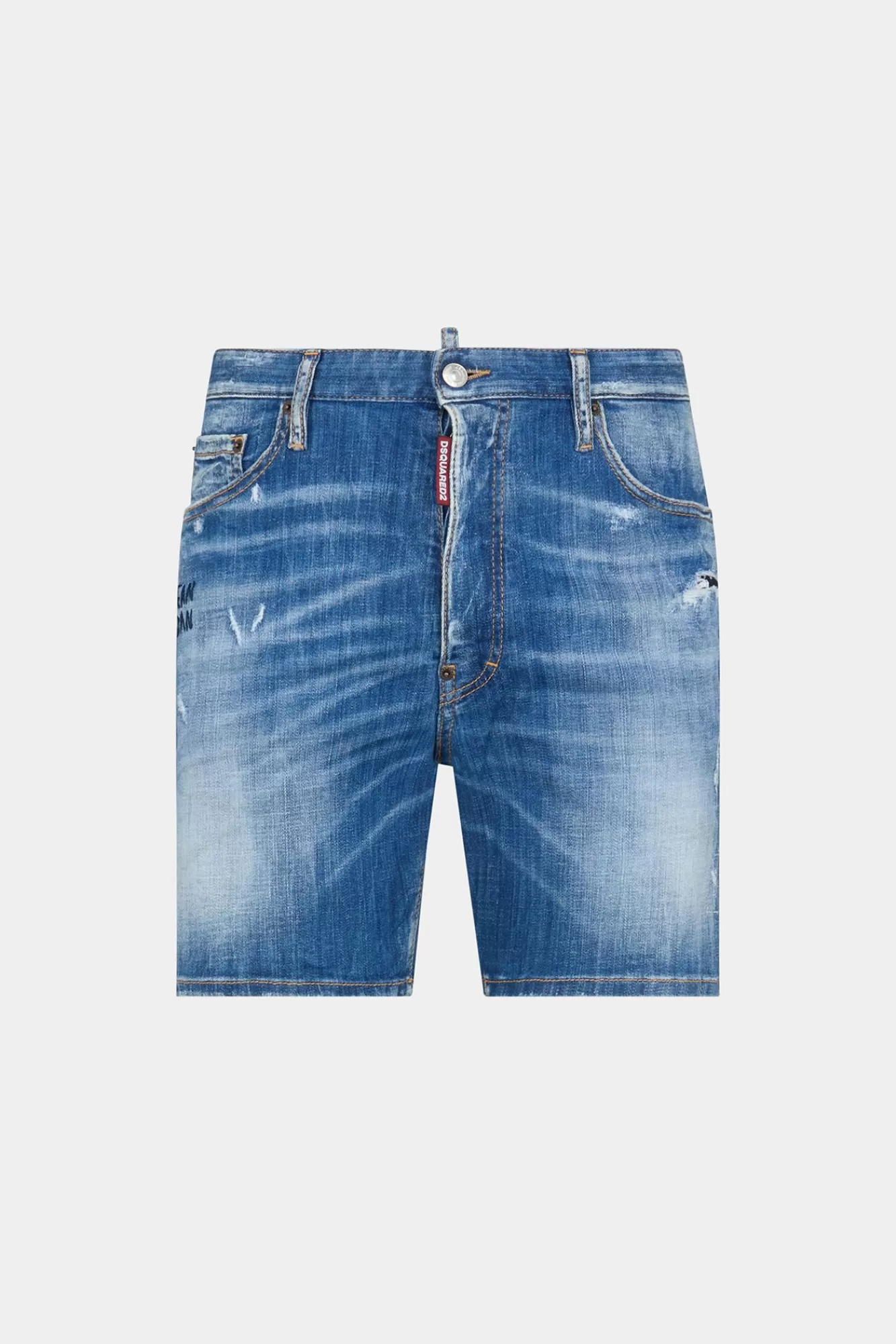 Korte Broek^Dsquared2 Short Met Medium Stoffige Wassing Marine