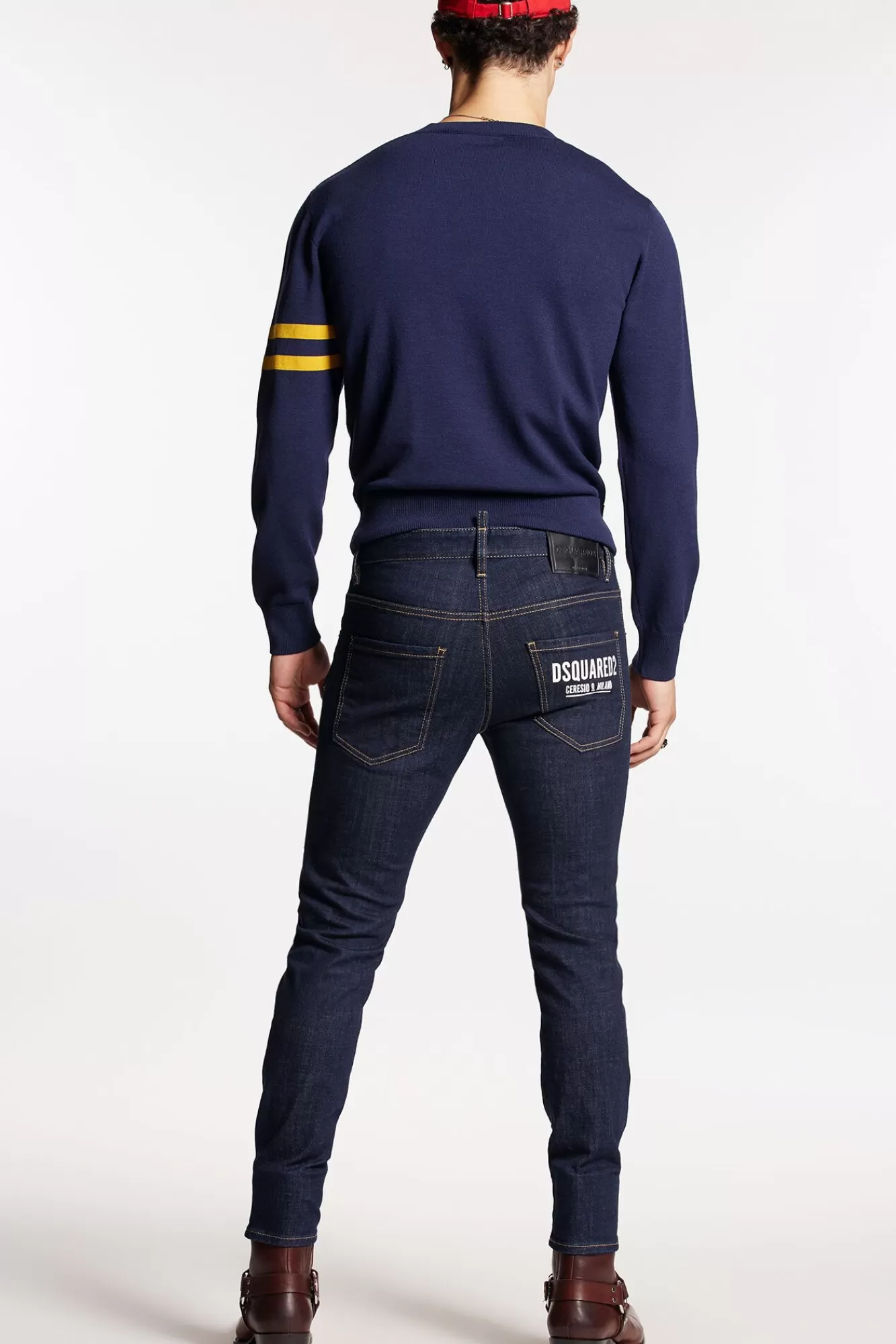 Jeans^Dsquared2 Skaterjeans In Donkere Rince-Wassing Blauw