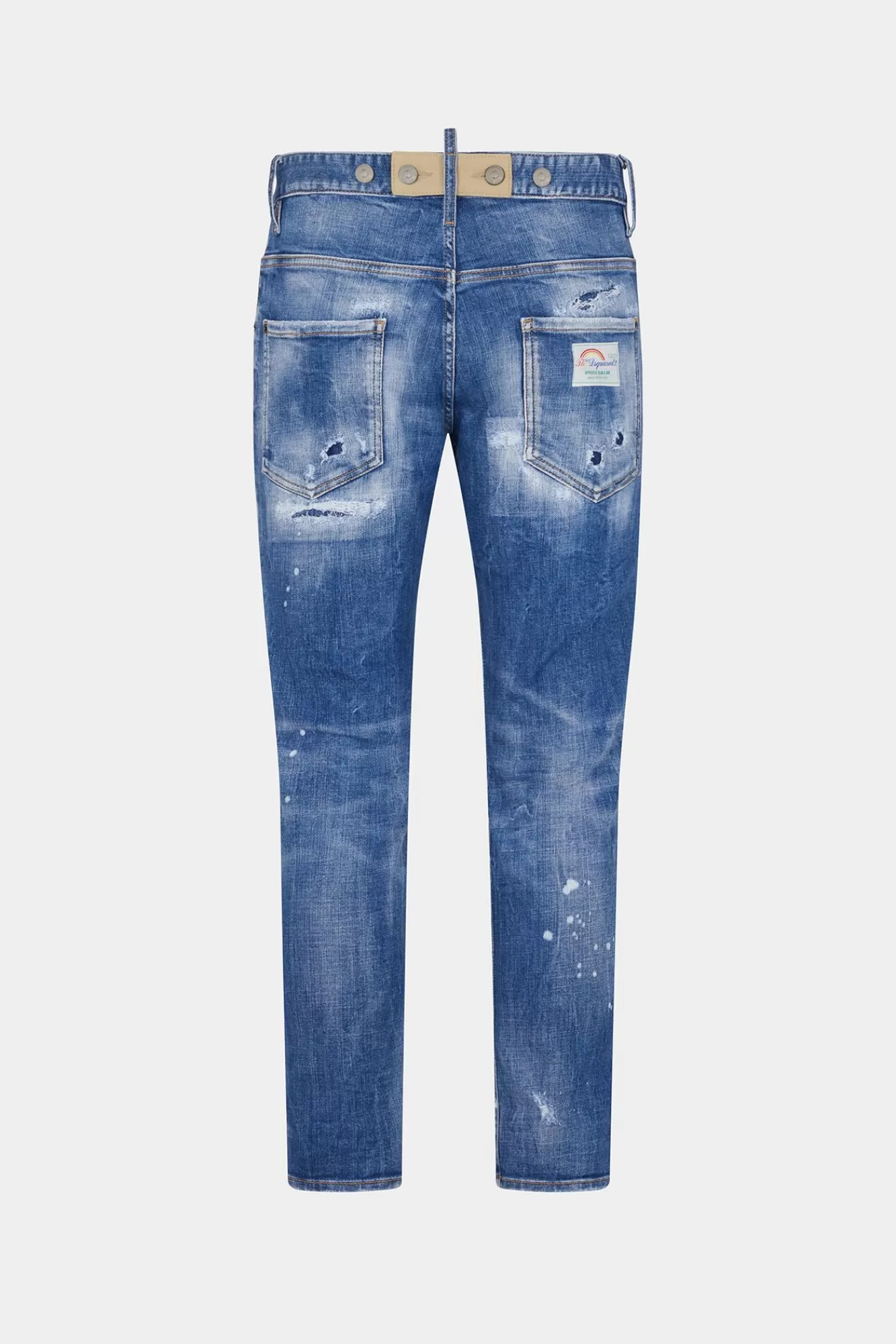 Jeans^Dsquared2 Skaterjeans Met Medium Herstelde Scheuren En Wassing Marine