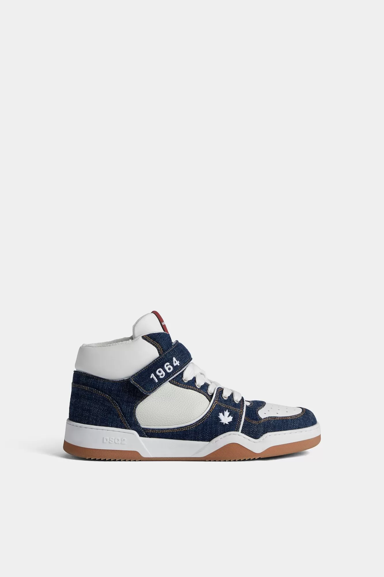 Sneakers^Dsquared2 Spiker-Sneakers Wit/Denim/Rood