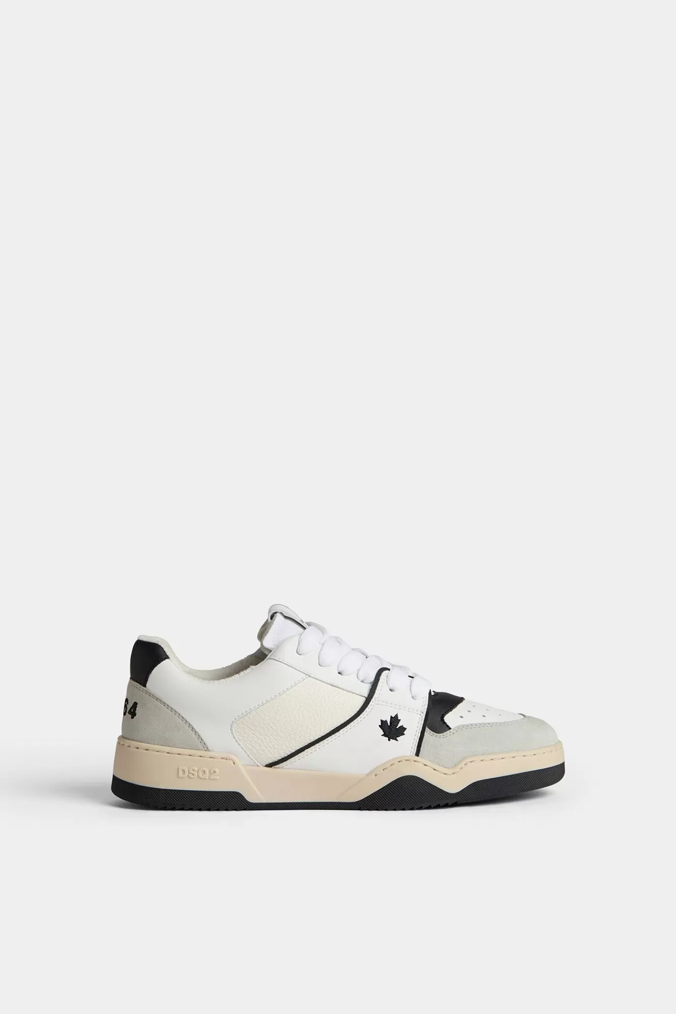 Sneakers^Dsquared2 Spiker-Sneakers Wit Zwart