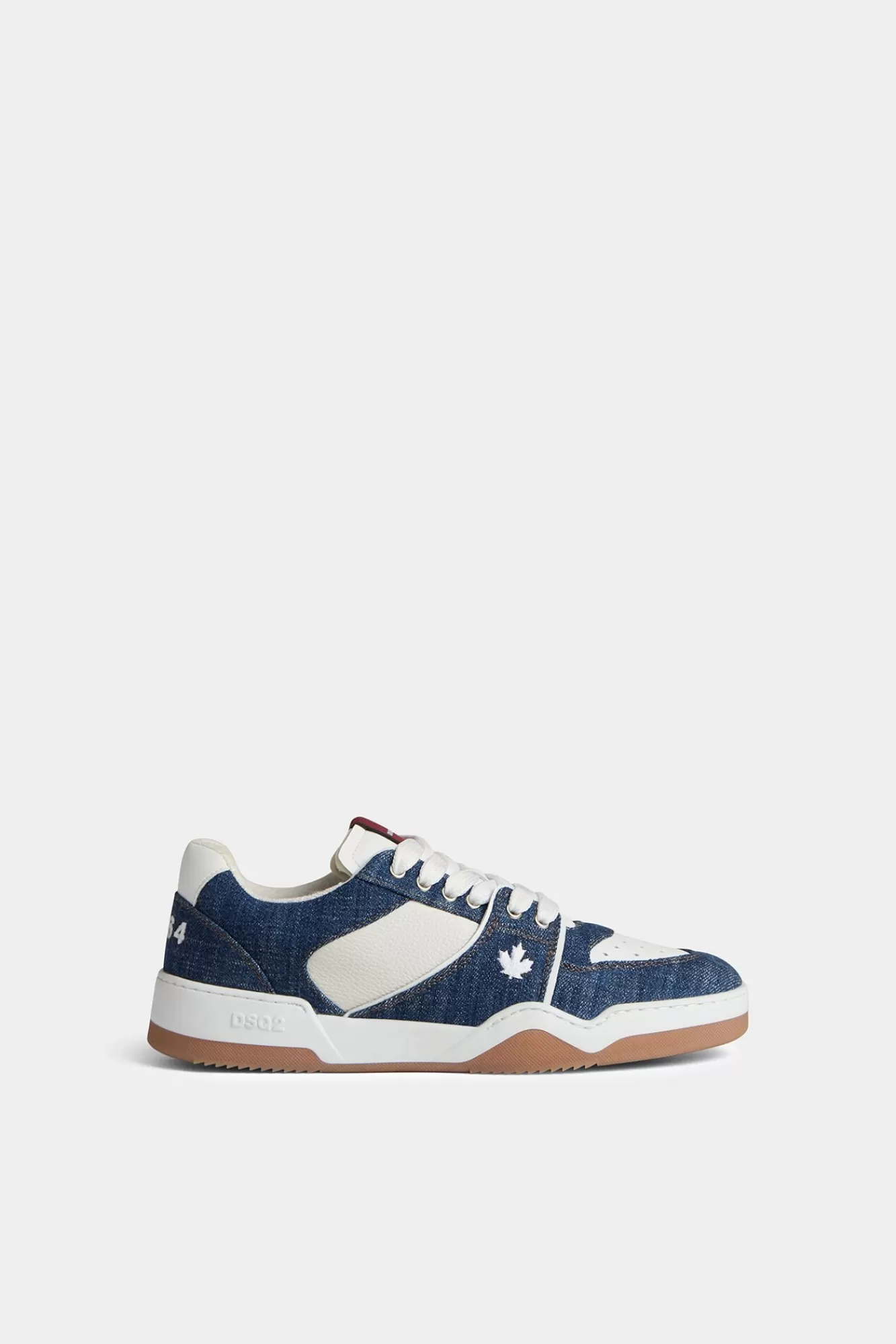 Sneakers^Dsquared2 Spiker-Sneakers Wit/Denim/Rood