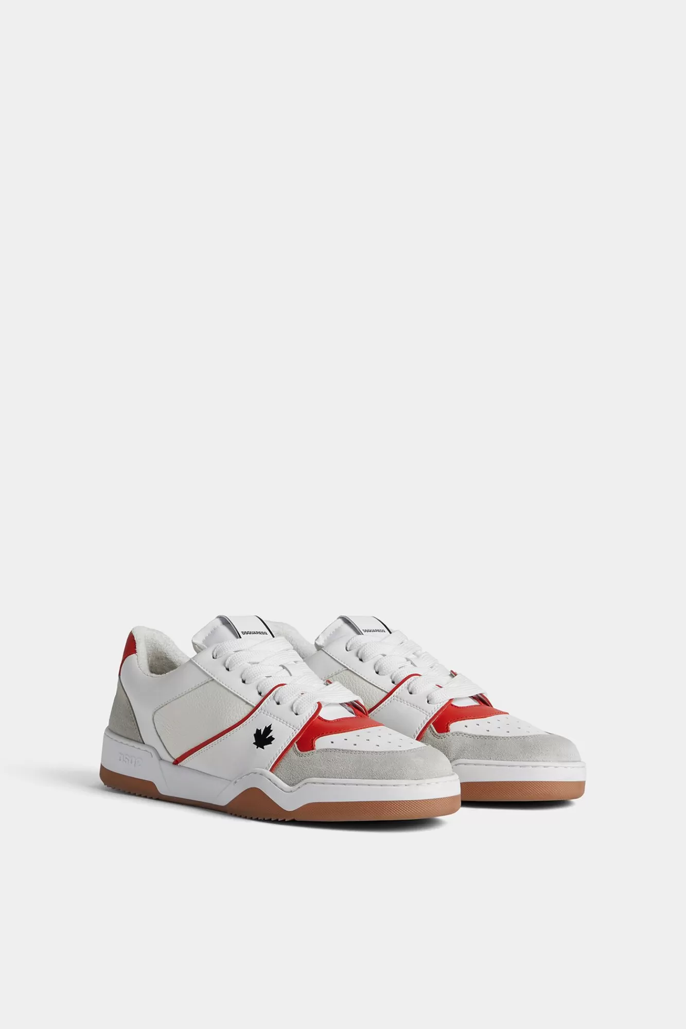 Sneakers^Dsquared2 Spiker-Sneakers Wit Rood