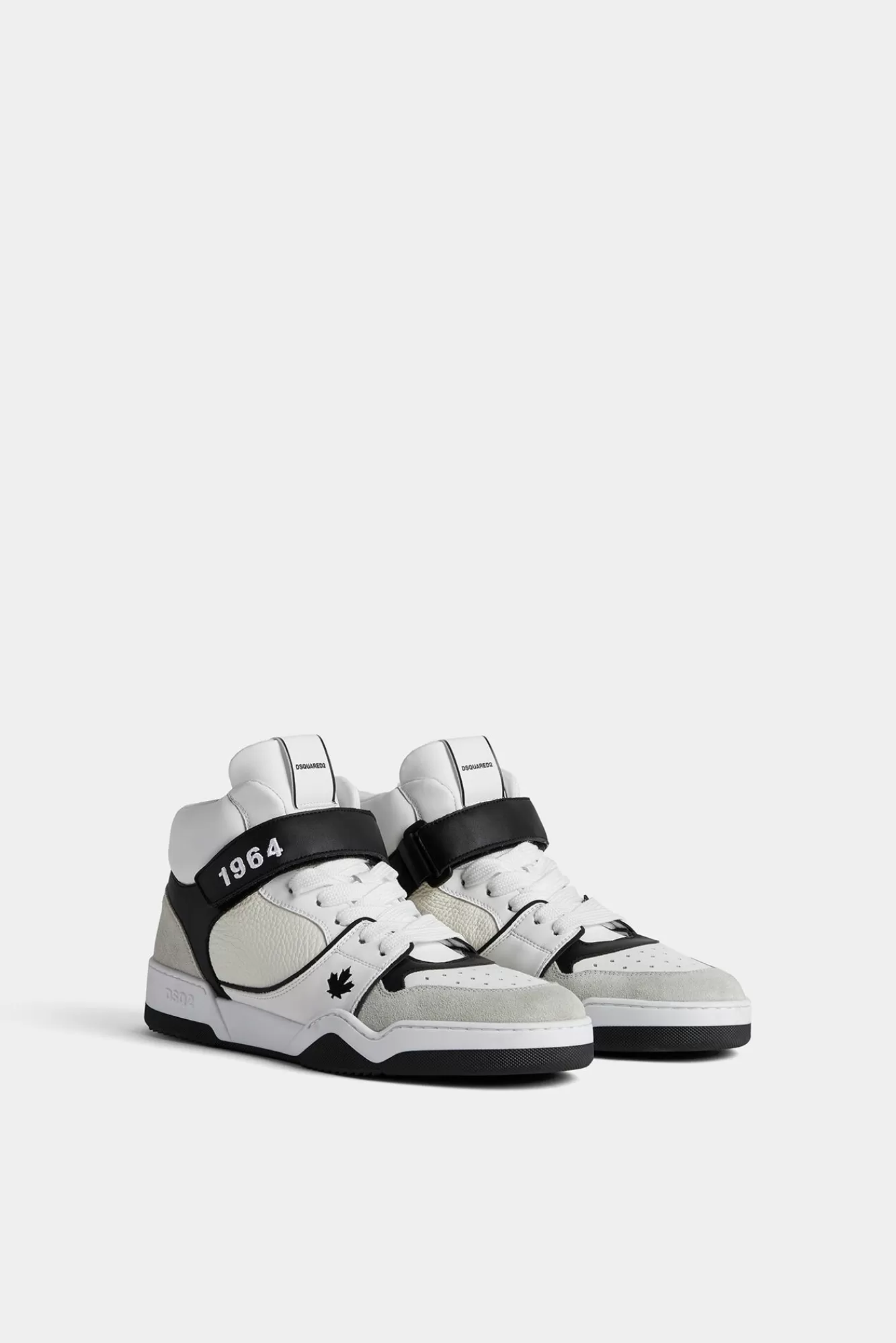 Sneakers^Dsquared2 Spiker-Sneakers Wit Zwart