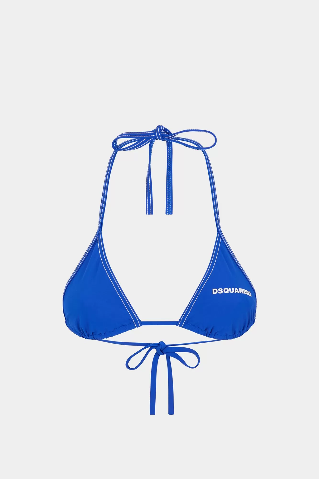 Strandkleding^Dsquared2 Sportieve Basicdriehoektop Blauw